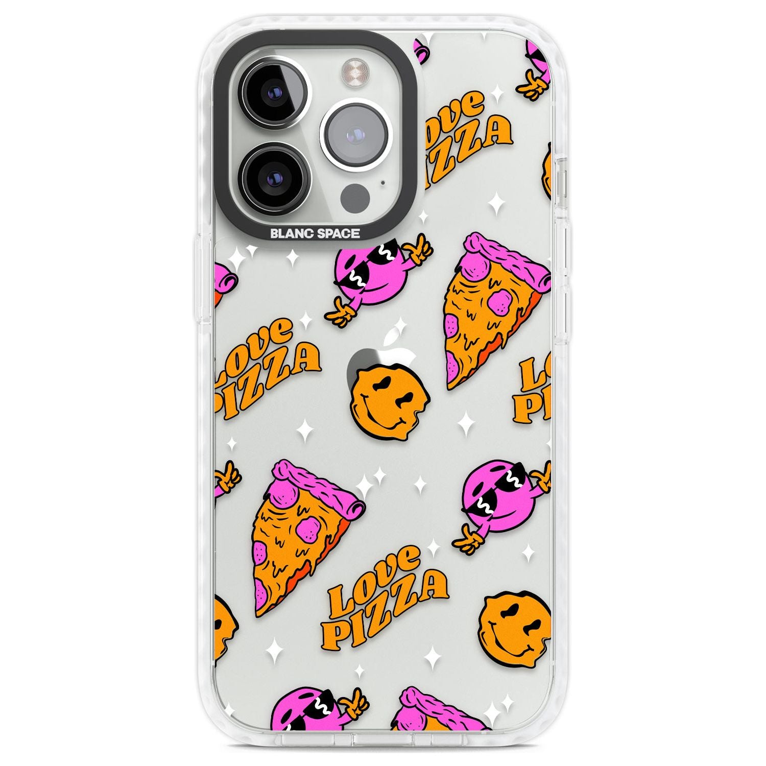 Psychedelic Love Pizza Pattern (Clear)