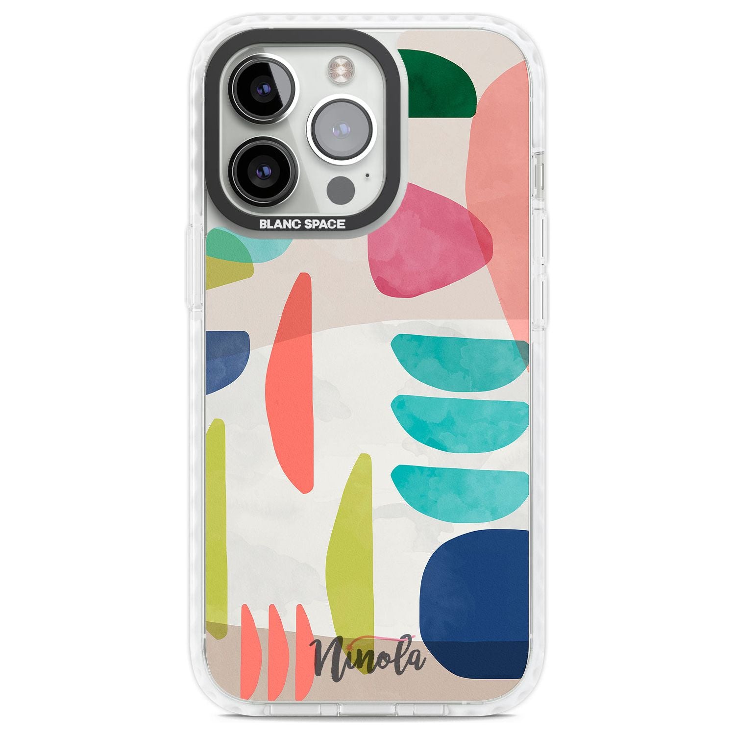 Organic Bold Shapes Phone Case iPhone 13 Pro / Impact Case,iPhone 14 Pro / Impact Case,iPhone 15 Pro Max / Impact Case,iPhone 15 Pro / Impact Case Blanc Space