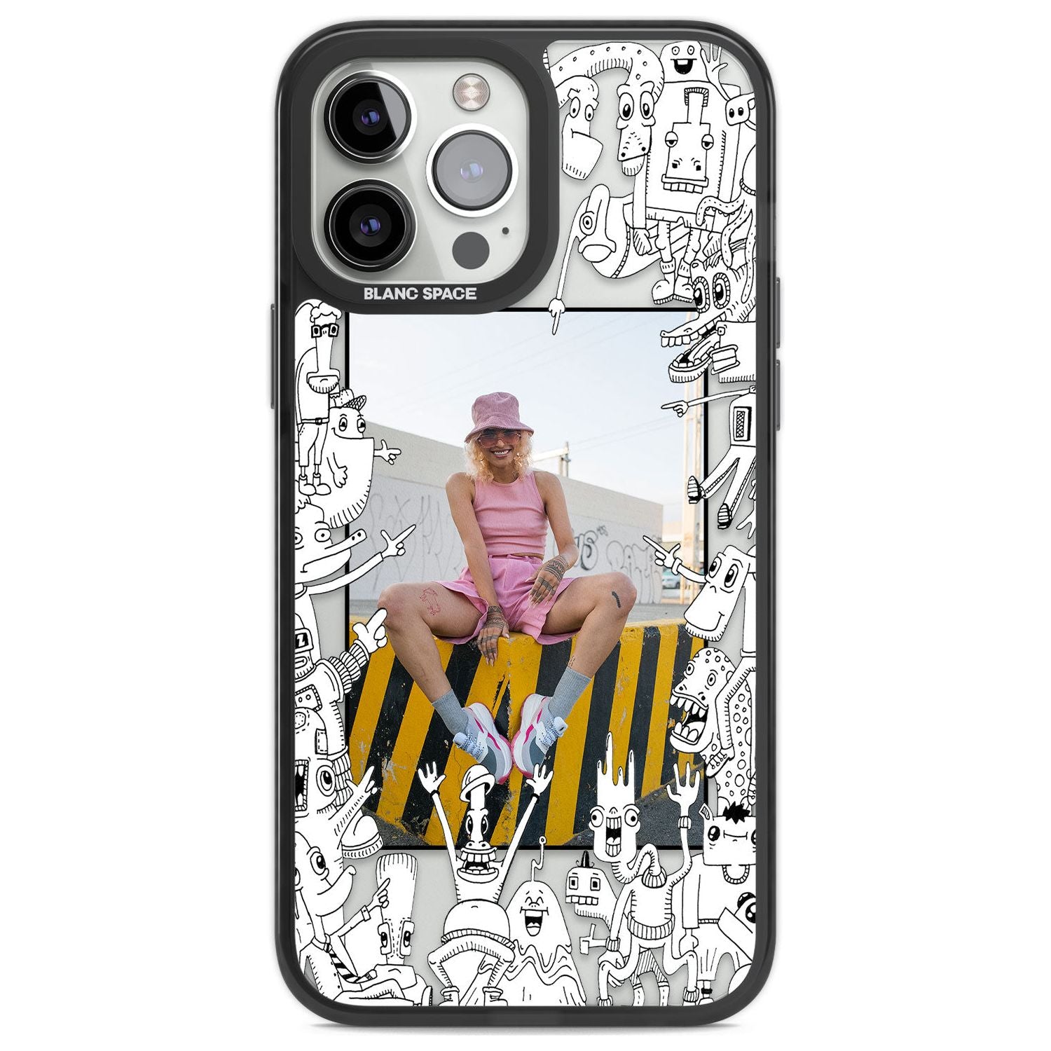 Personalised Look At This Photo Case Custom Phone Case iPhone 13 Pro Max / Black Impact Case,iPhone 14 Pro Max / Black Impact Case Blanc Space