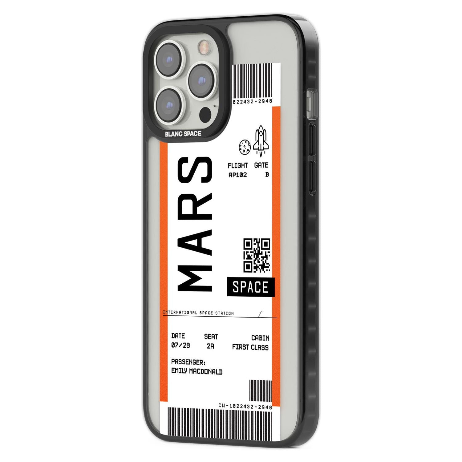 White Stars on Clear Phone Case for iPhone 14 Pro Max