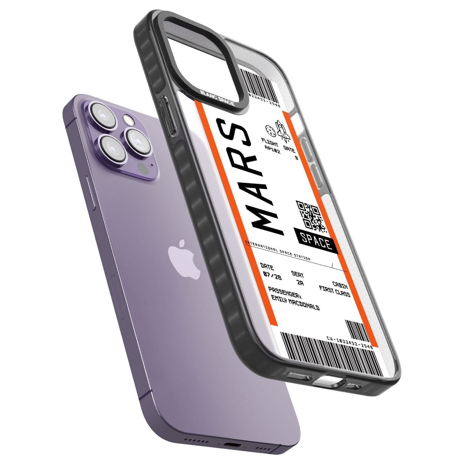 White Stars on Clear Phone Case for iPhone 14 Pro Max