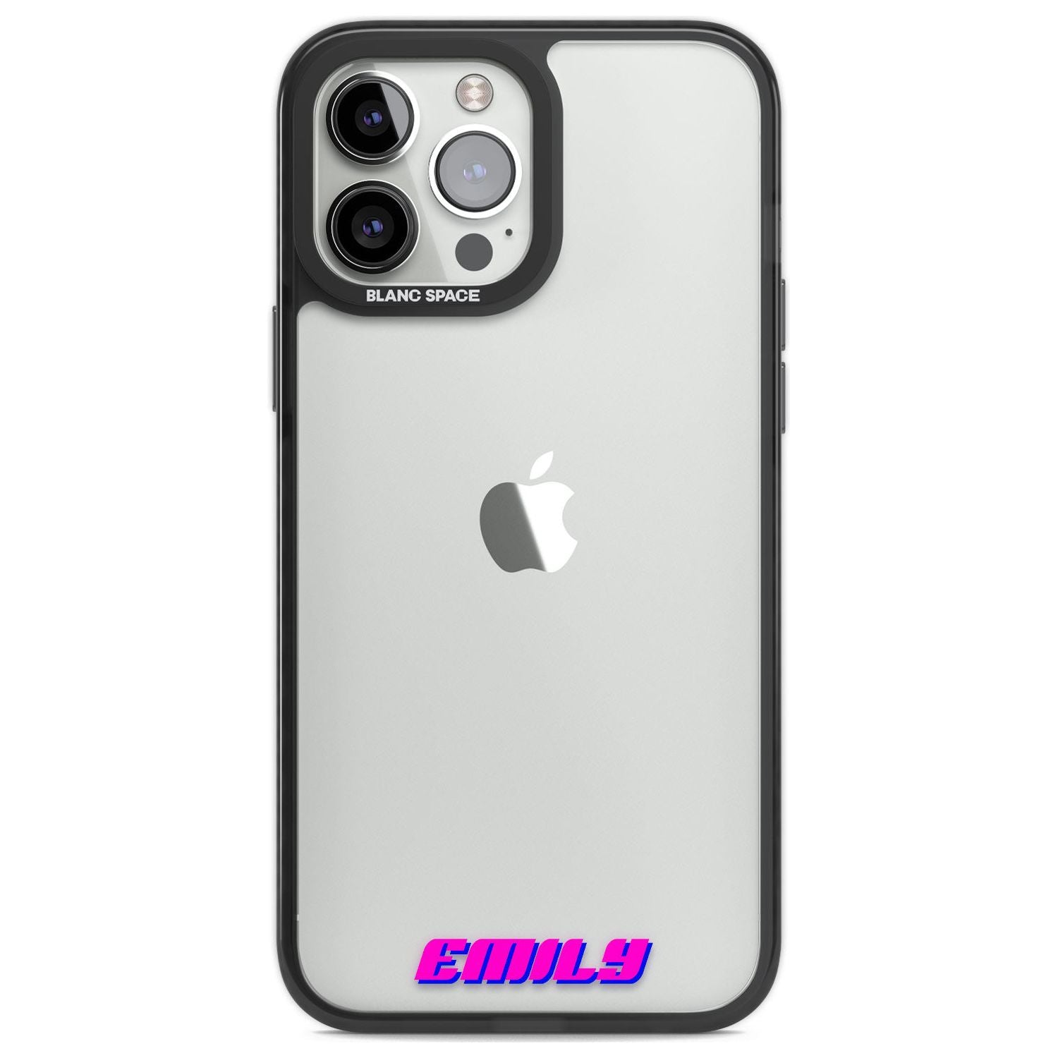 Personalised Clear Text 2C Custom Phone Case iPhone 13 Pro Max / Black Impact Case,iPhone 14 Pro Max / Black Impact Case Blanc Space