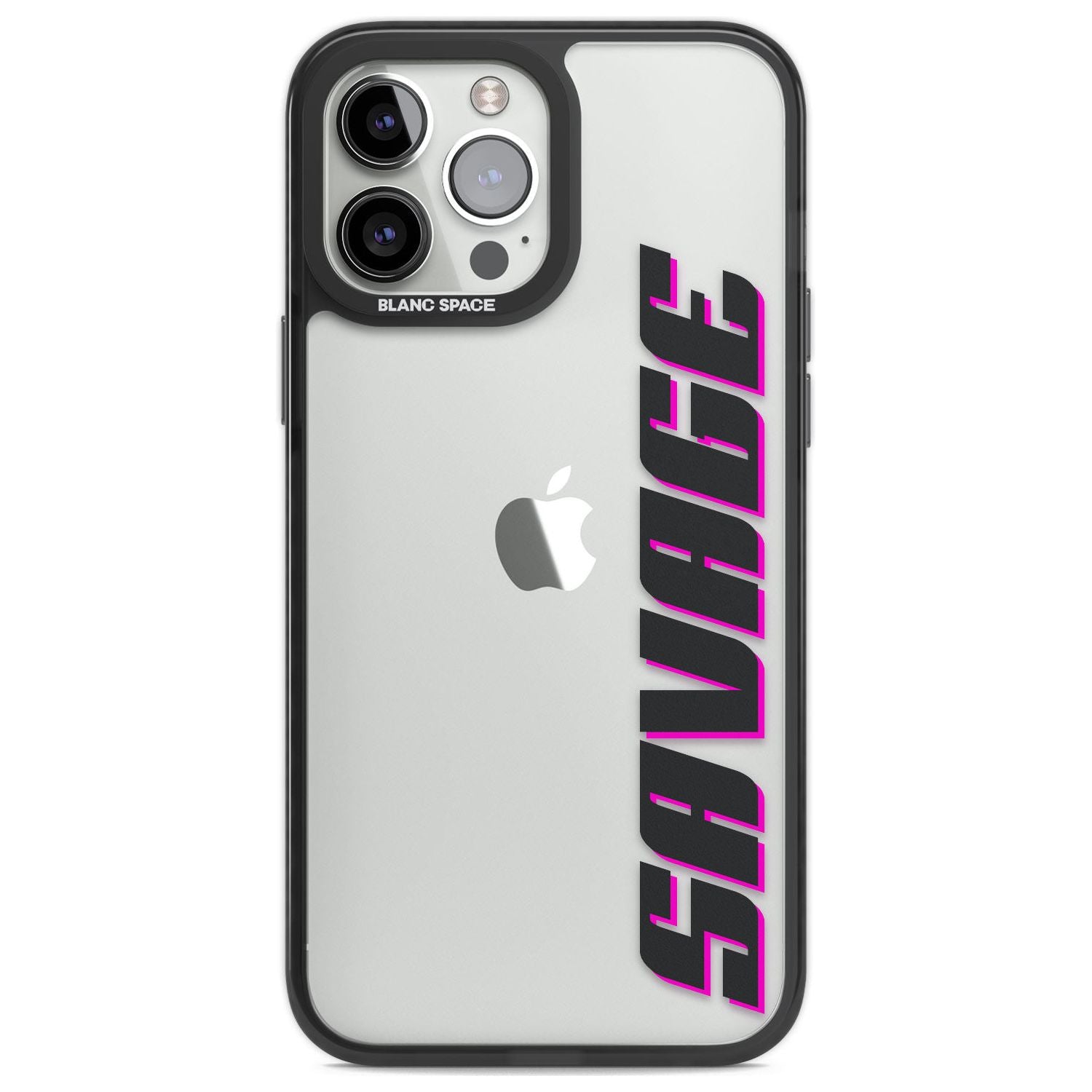 Personalised Clear Text 4C Custom Phone Case iPhone 13 Pro Max / Black Impact Case,iPhone 14 Pro Max / Black Impact Case Blanc Space