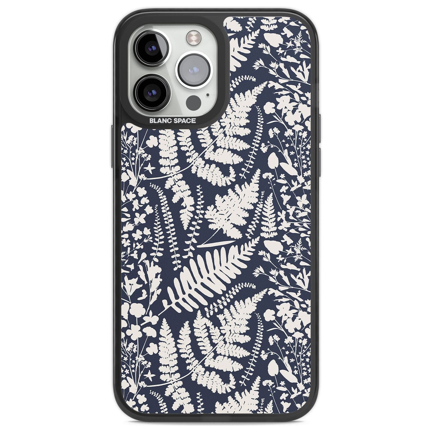 Wildflowers & Ferns On Navy