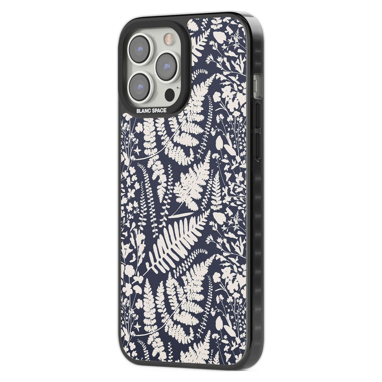 Wildflowers & Ferns On Navy