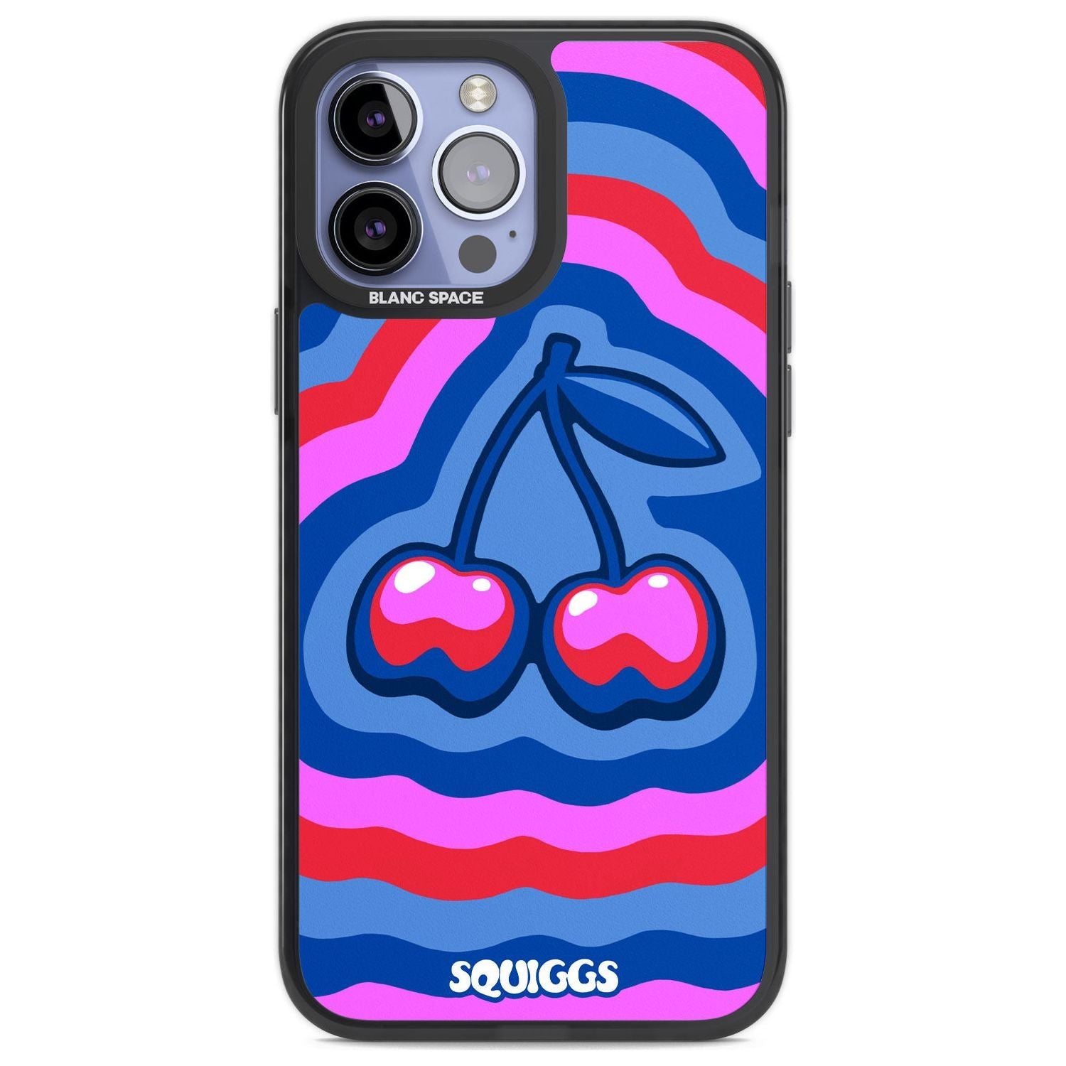 Cherry Rainbow Phone Case iPhone 13 Pro Max / Black Impact Case,iPhone 14 Pro Max / Black Impact Case Blanc Space