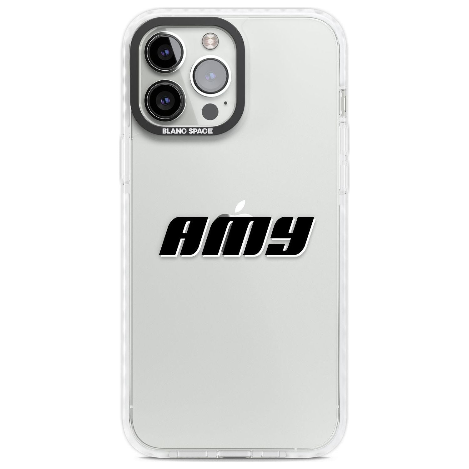 Personalised Clear Text 1C Custom Phone Case iPhone 13 Pro Max / Impact Case,iPhone 14 Pro Max / Impact Case Blanc Space