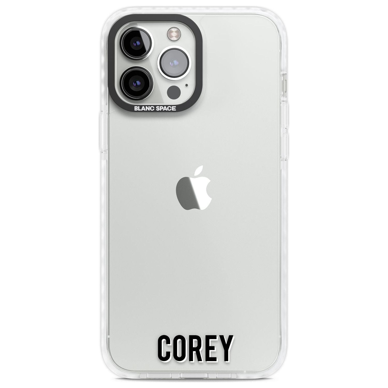 Personalised Clear Text 2A Custom Phone Case iPhone 13 Pro Max / Impact Case,iPhone 14 Pro Max / Impact Case Blanc Space