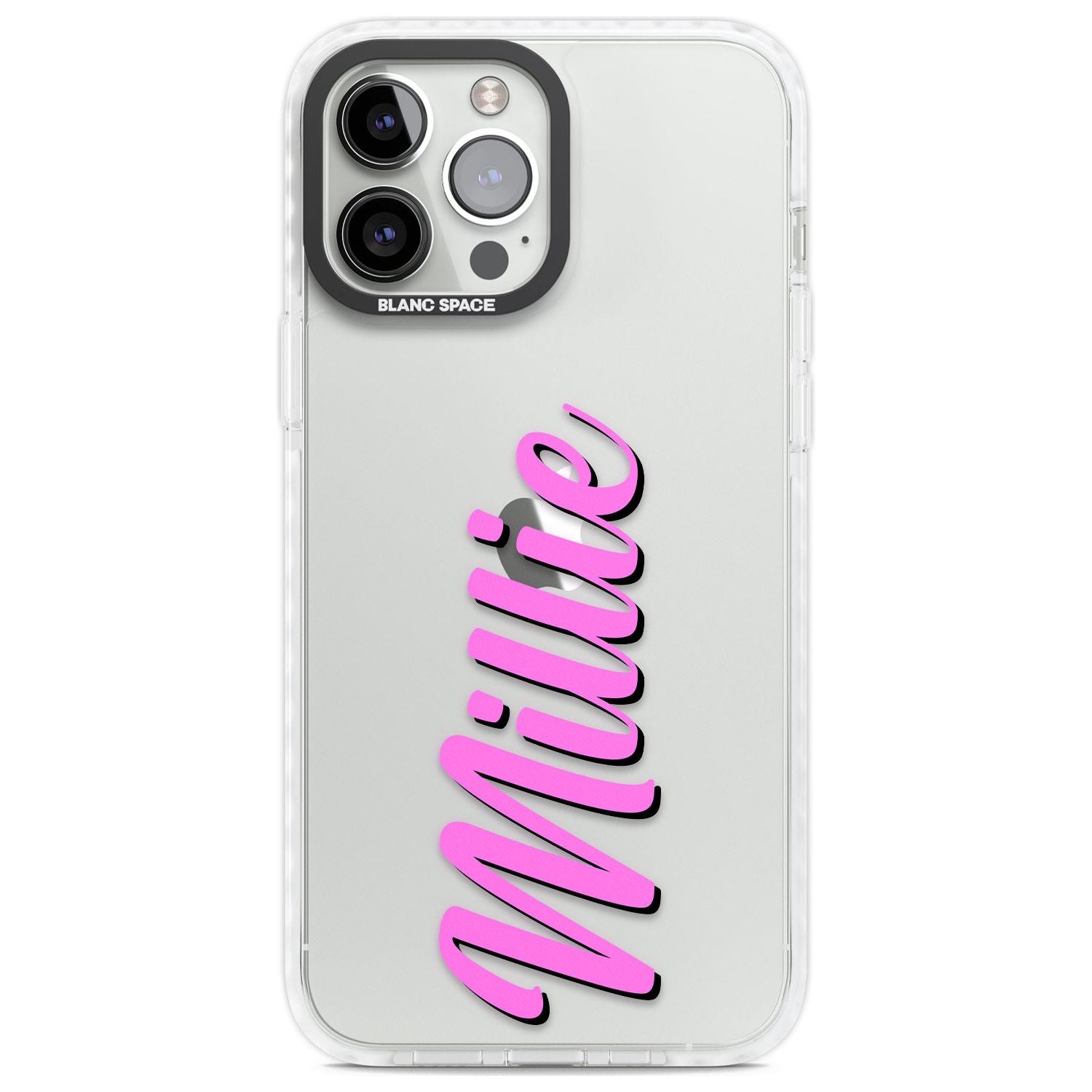 Personalised Clear Text 3C Custom Phone Case iPhone 13 Pro Max / Impact Case,iPhone 14 Pro Max / Impact Case Blanc Space