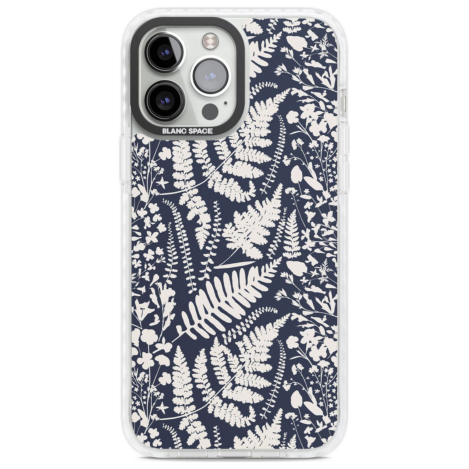 Wildflowers & Ferns On Navy