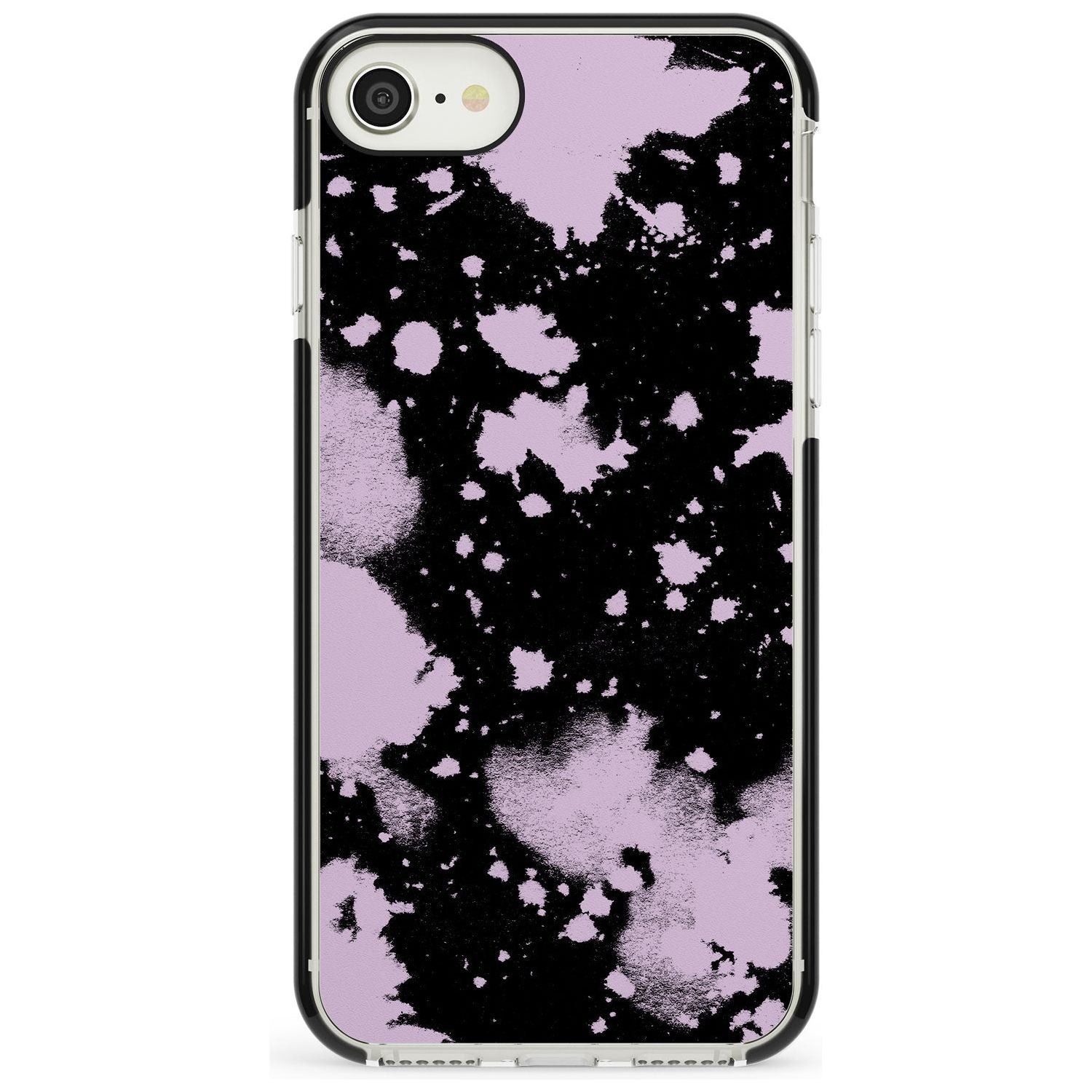 Pink & Black Acid Wash Tie-Dye iPhone Case Black Impact Phone Case - Case Warehouse