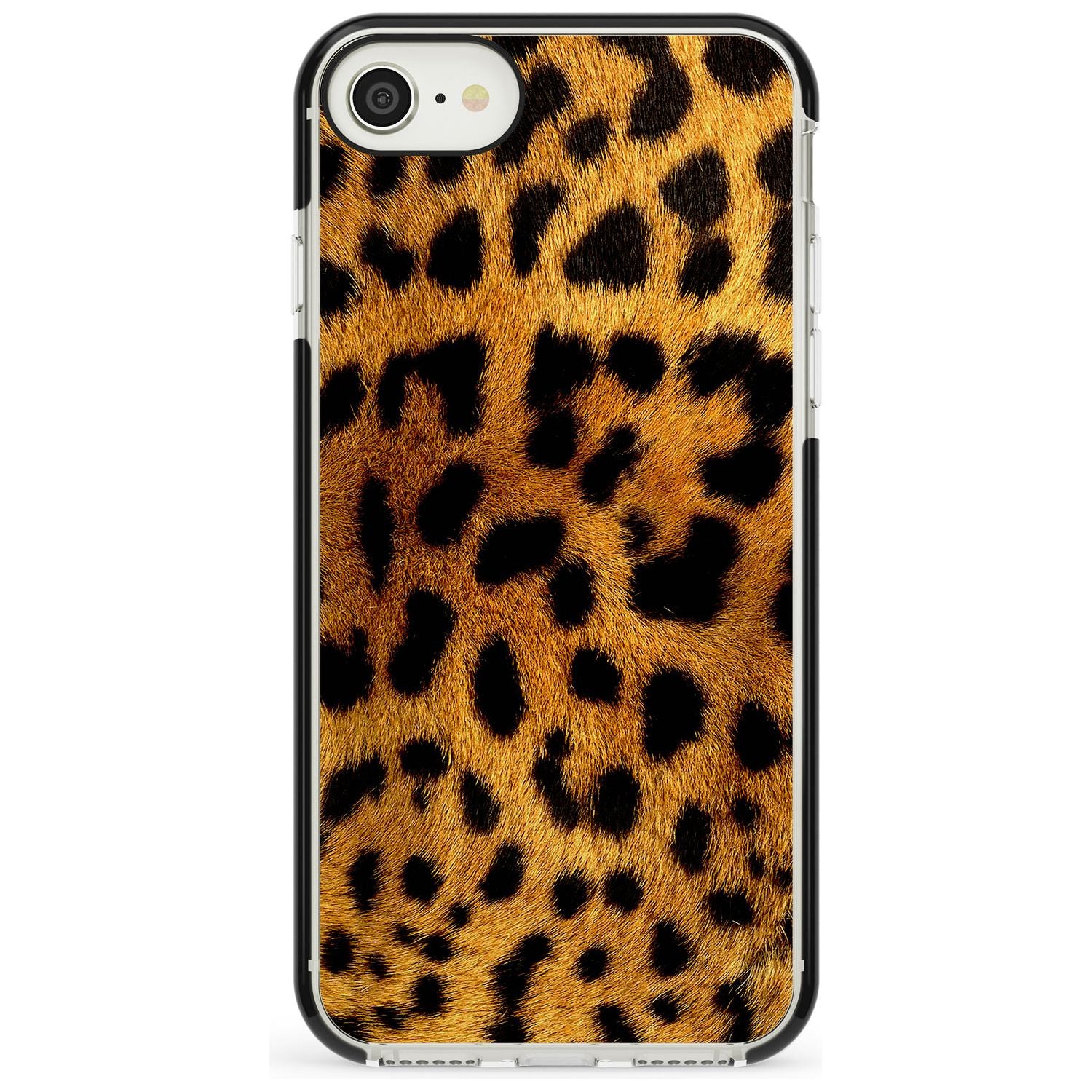 Leopard Print iPhone Case Black Impact Phone Case - Case Warehouse