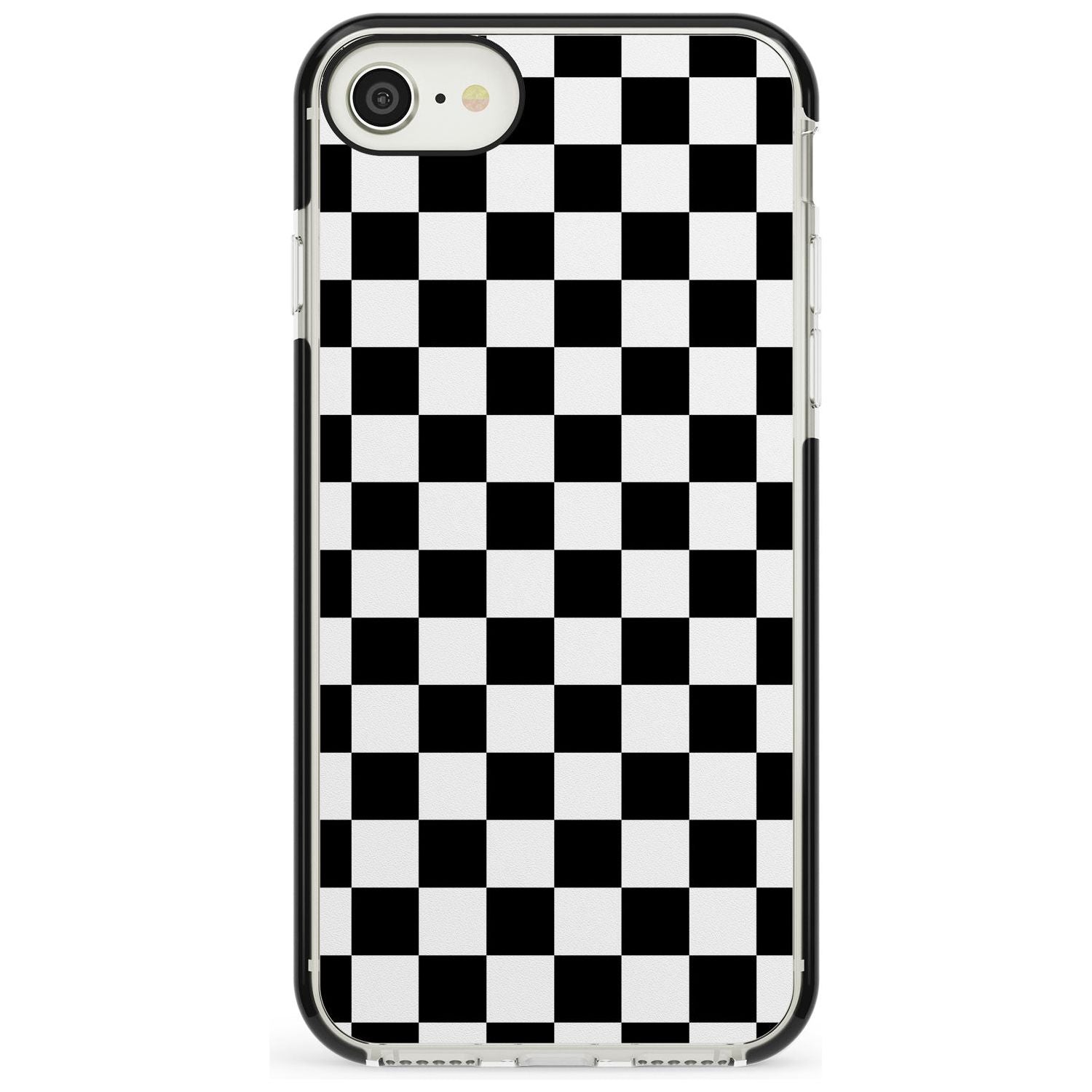 Black Checkered iPhone Case Black Impact Phone Case - Case Warehouse