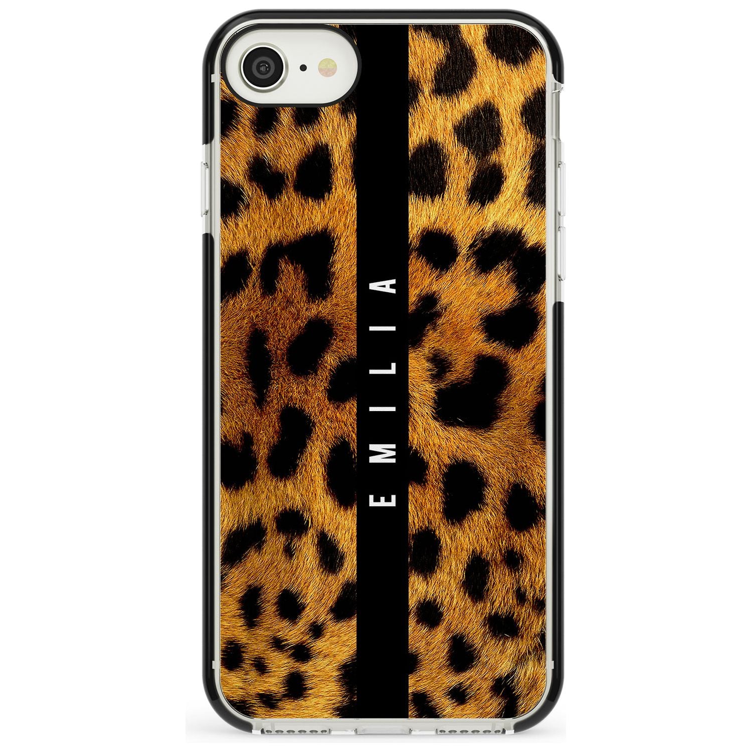 Leopard Print iPhone Case Black Impact Custom Phone Case - Case Warehouse