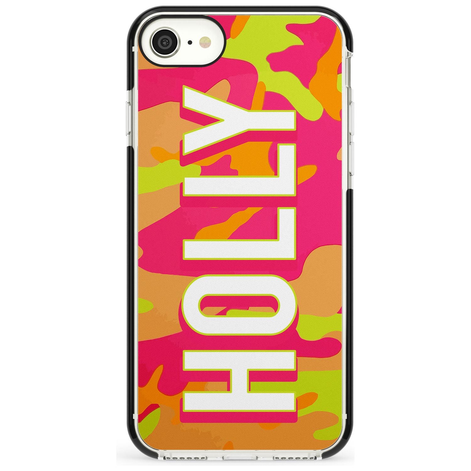 Colourful Neon Camo Pink Fade Impact Phone Case for iPhone SE 8 7 Plus