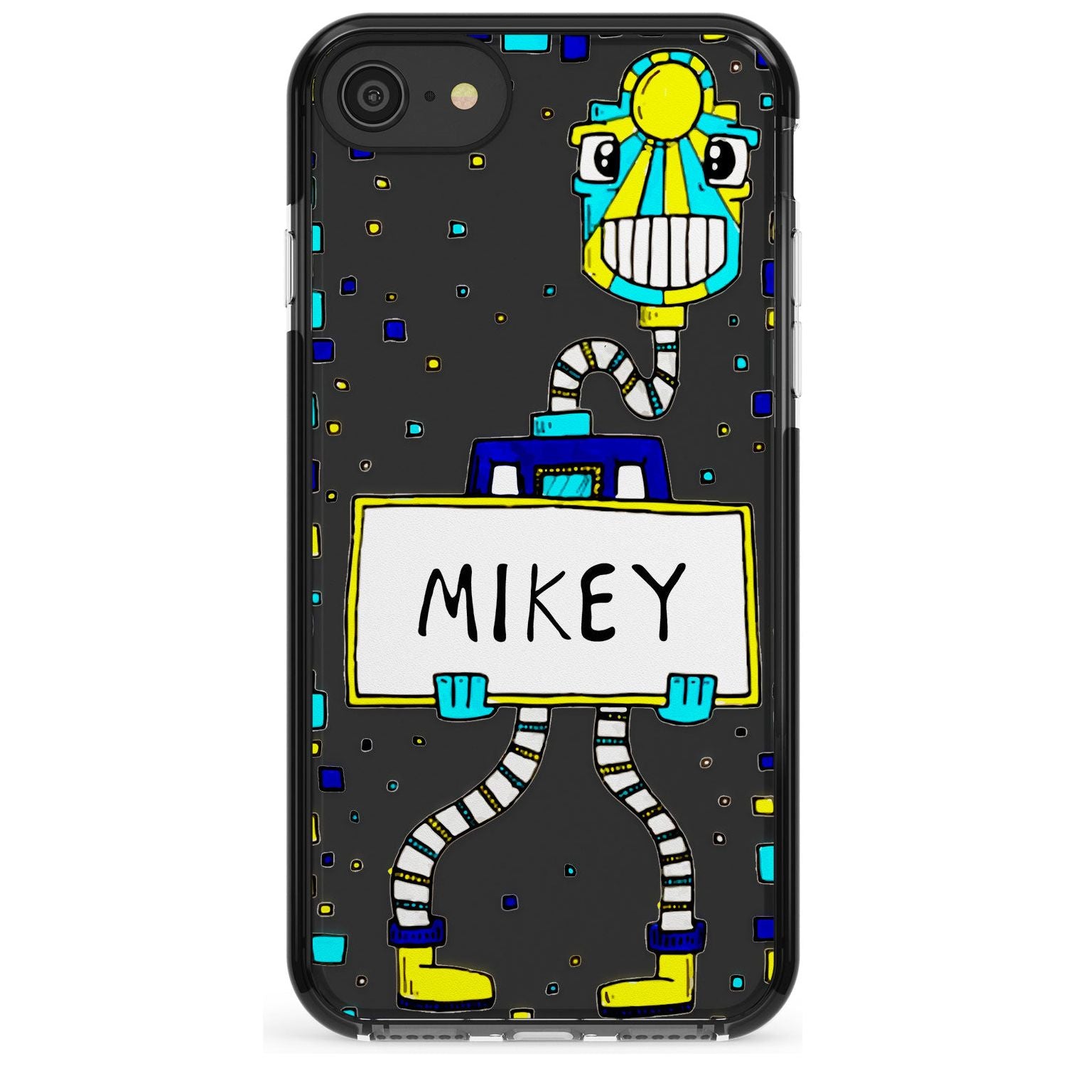 Personalised Custom Tubes Guy Black Impact Phone Case for iPhone SE 8 7 Plus