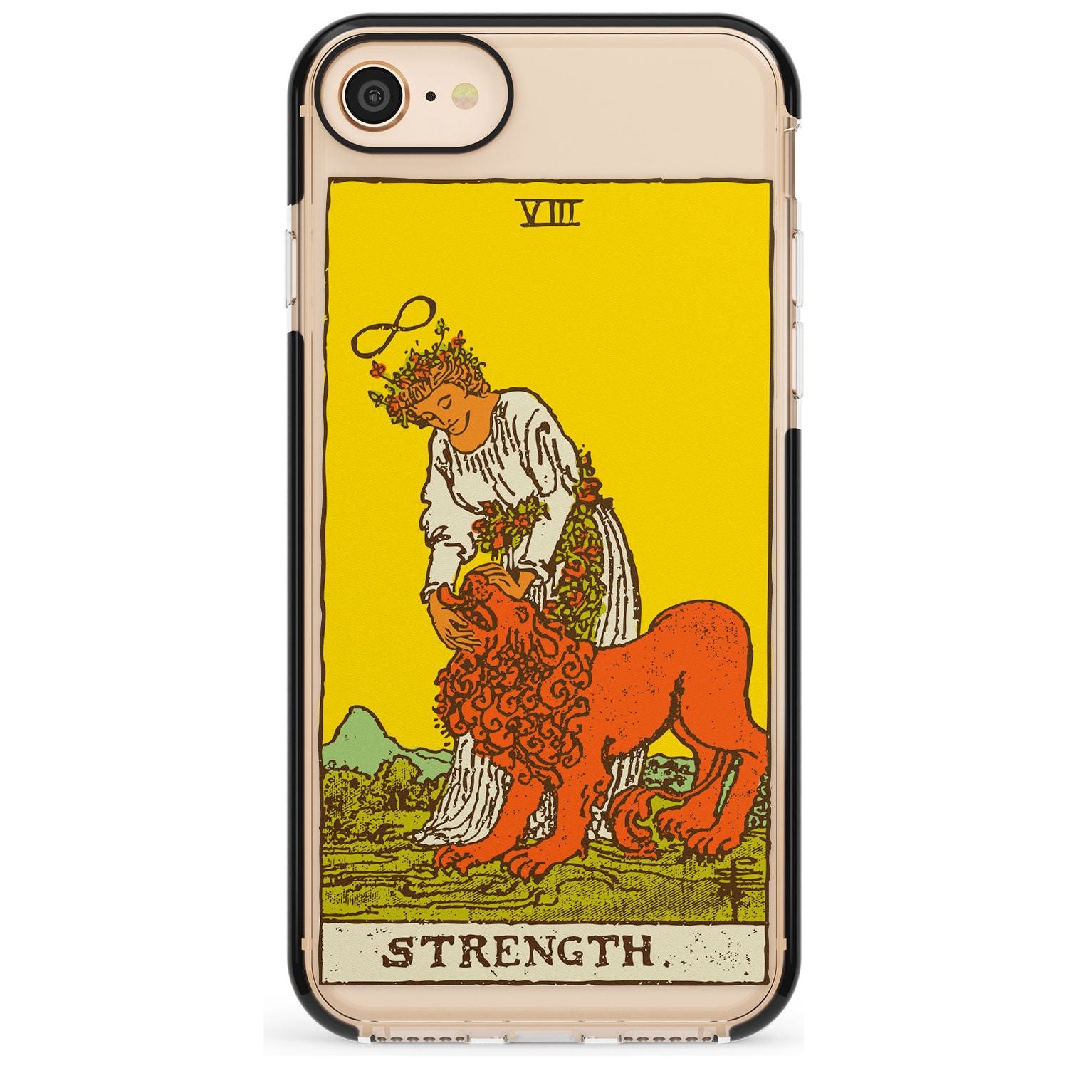 Strength Tarot Card - Colour Pink Fade Impact Phone Case for iPhone SE 8 7 Plus