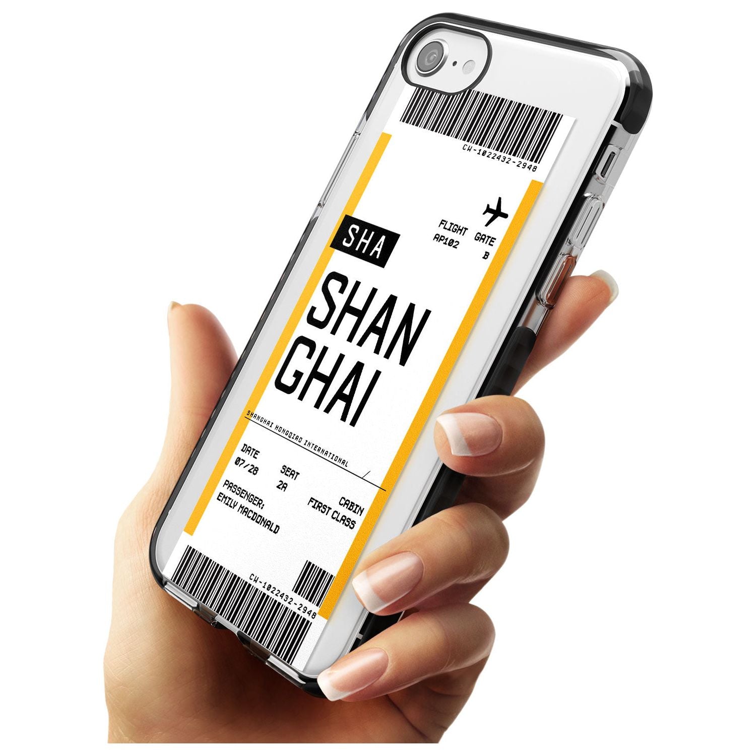 Shangai Boarding Pass iPhone Case Custom Phone Case - Case Warehouse