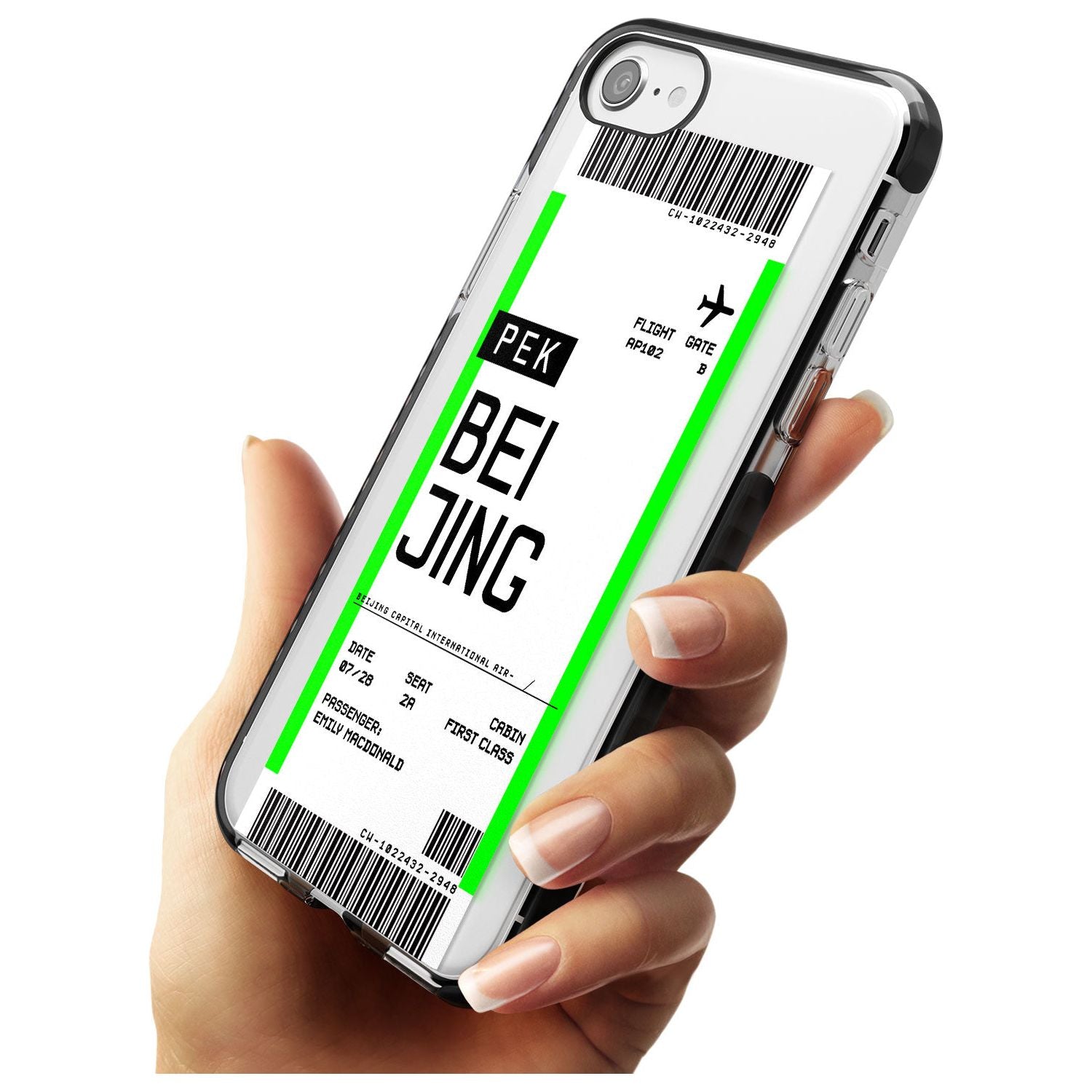 Beijing Boarding Pass iPhone Case Custom Phone Case - Case Warehouse