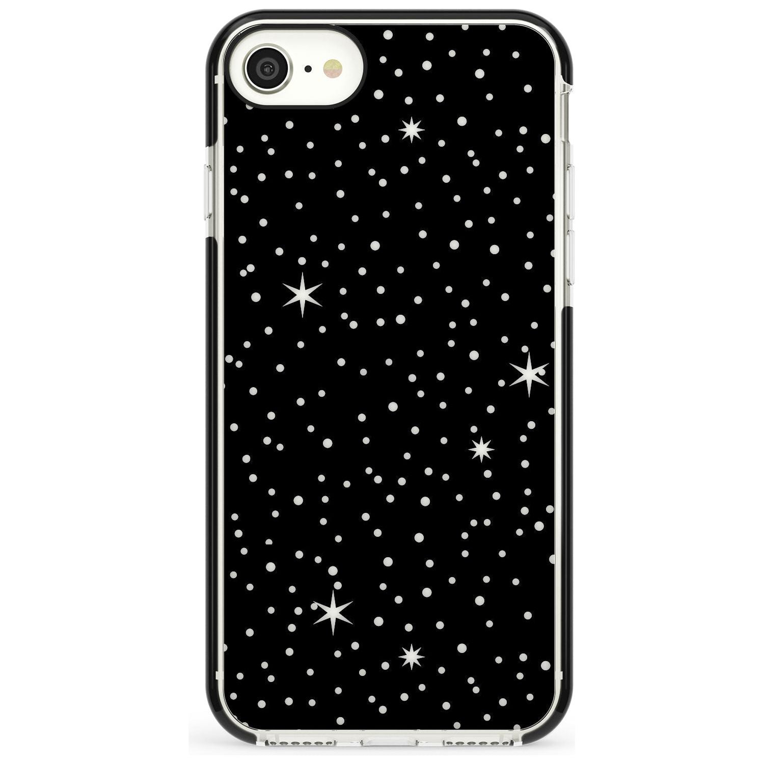 Celestial Cut-Out Stars Phone Case iPhone 7/8 / Black Impact Case,iPhone SE / Black Impact Case Blanc Space