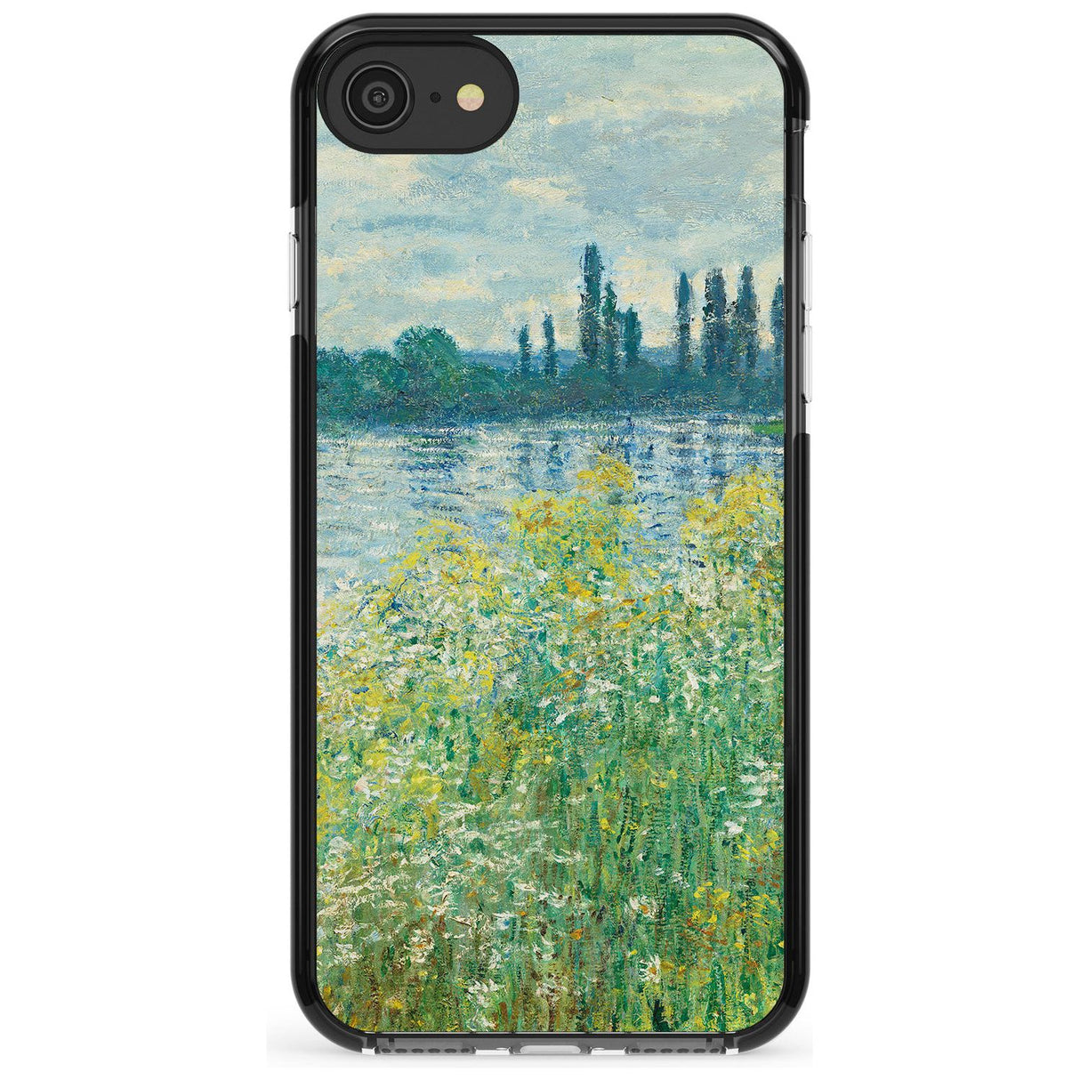 Banks of the Seine by Claude Monet Pink Fade Impact Phone Case for iPhone SE 8 7 Plus