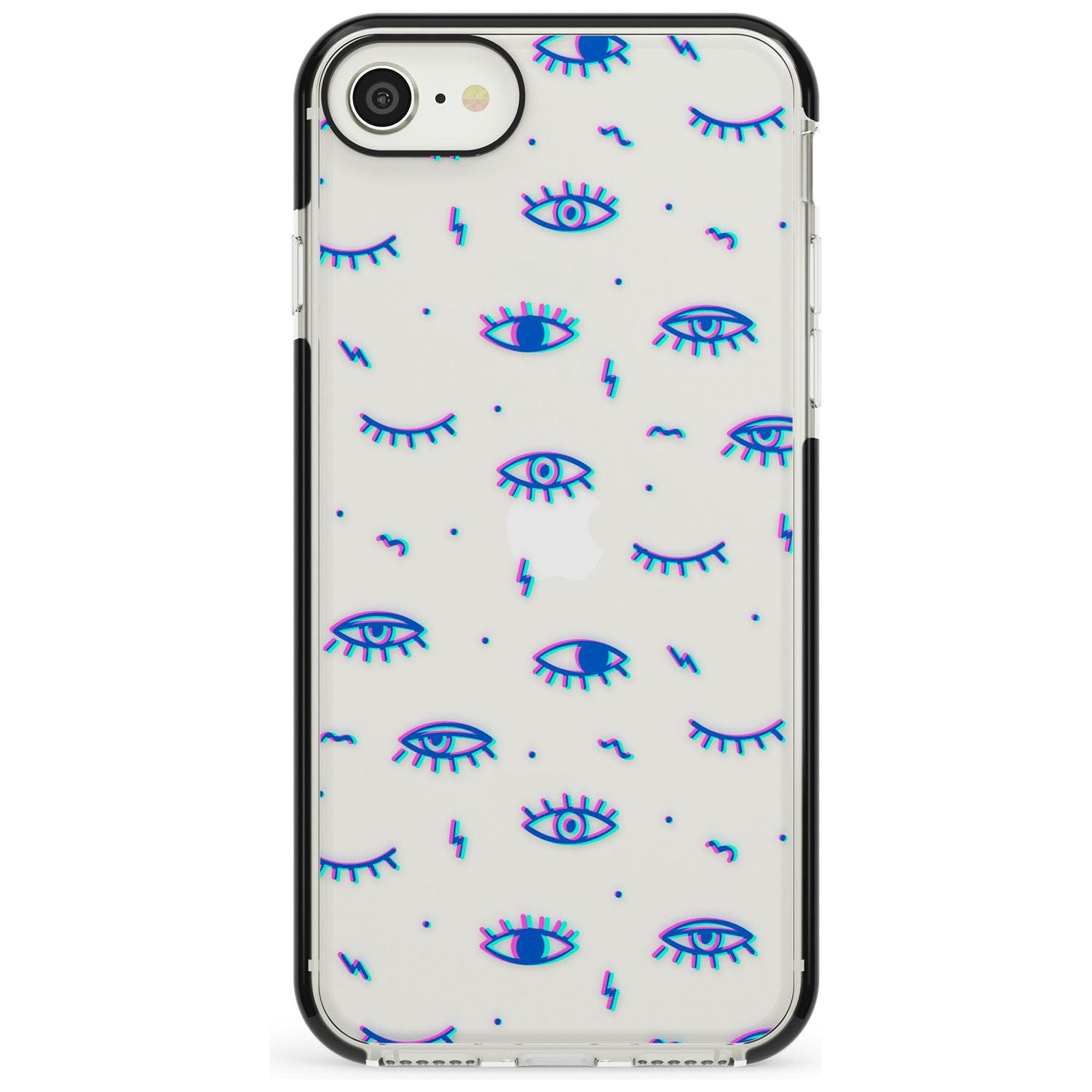Duotone Psychedelic Eyes Black Impact Phone Case - Case Warehouse