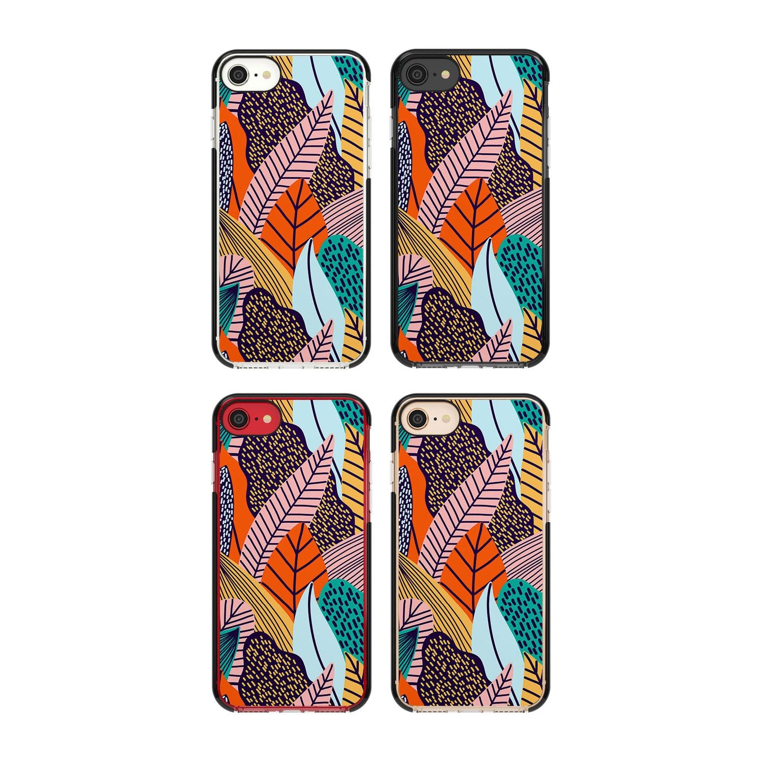 Abstract Leaves Phone Case for iPhone SE