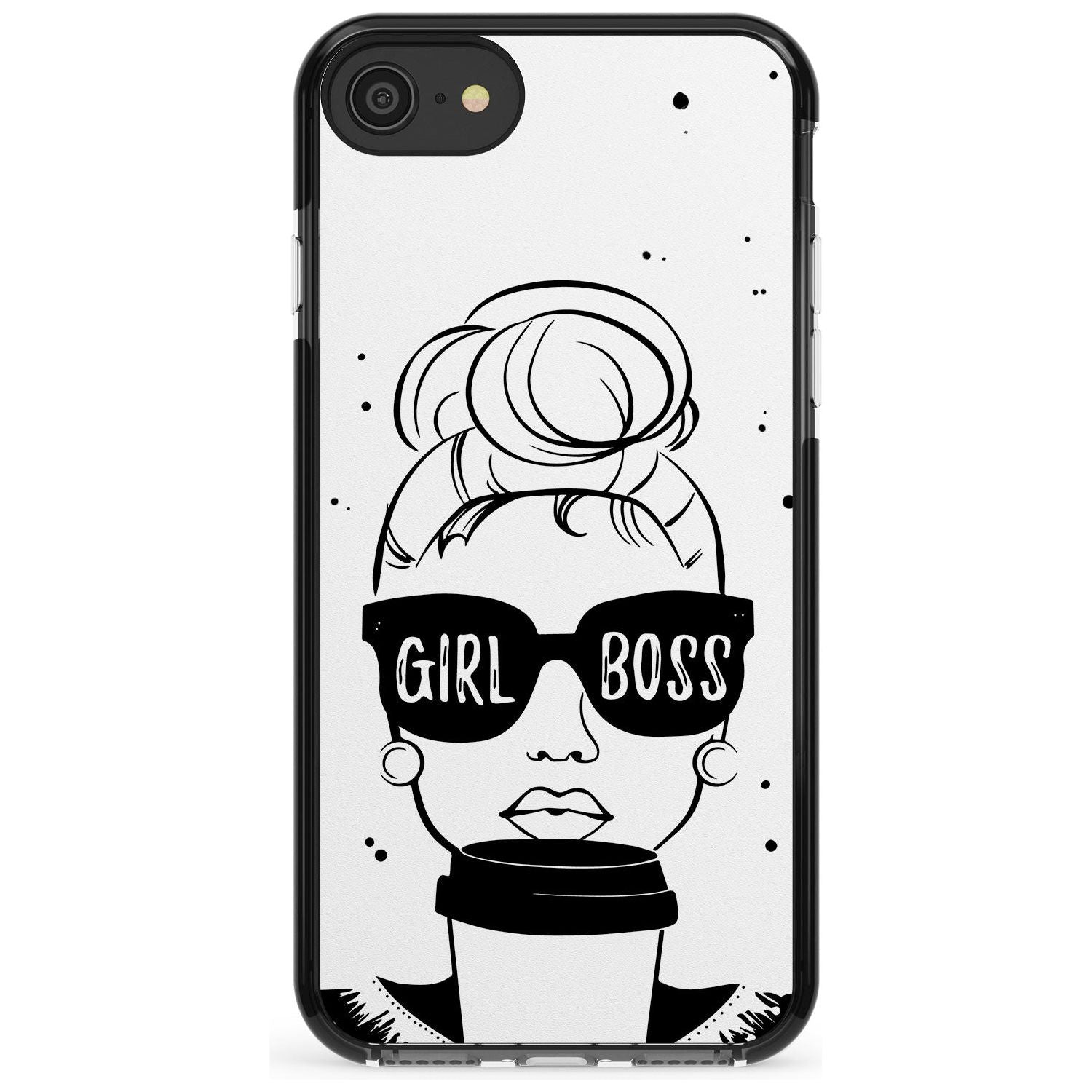 Girl Boss Black Impact Phone Case for iPhone SE 8 7 Plus