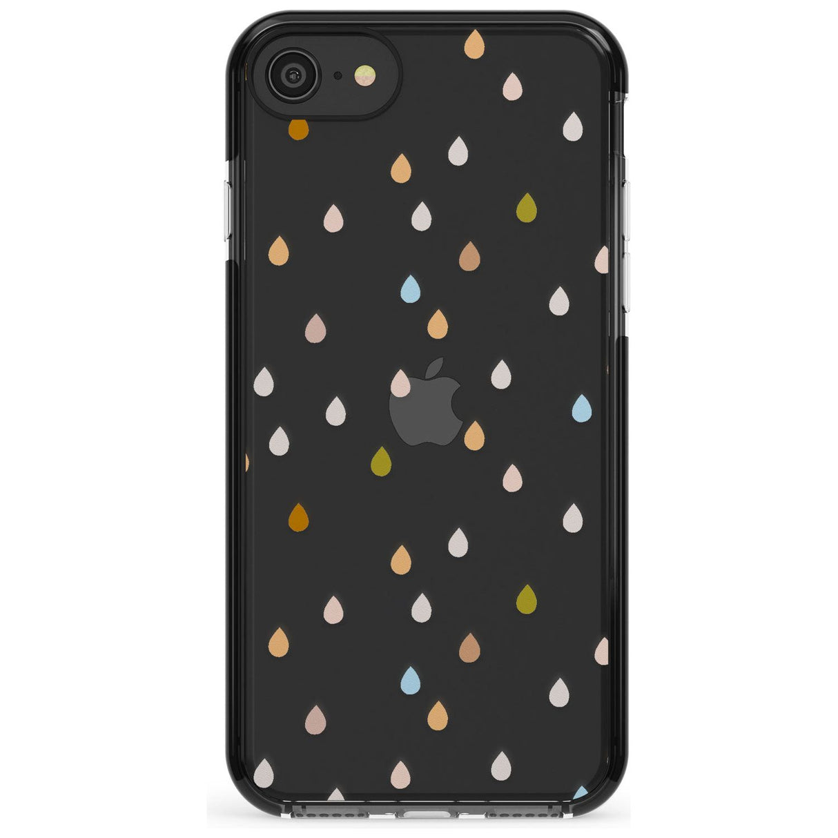 Raindrops Pink Fade Impact Phone Case for iPhone SE 8 7 Plus