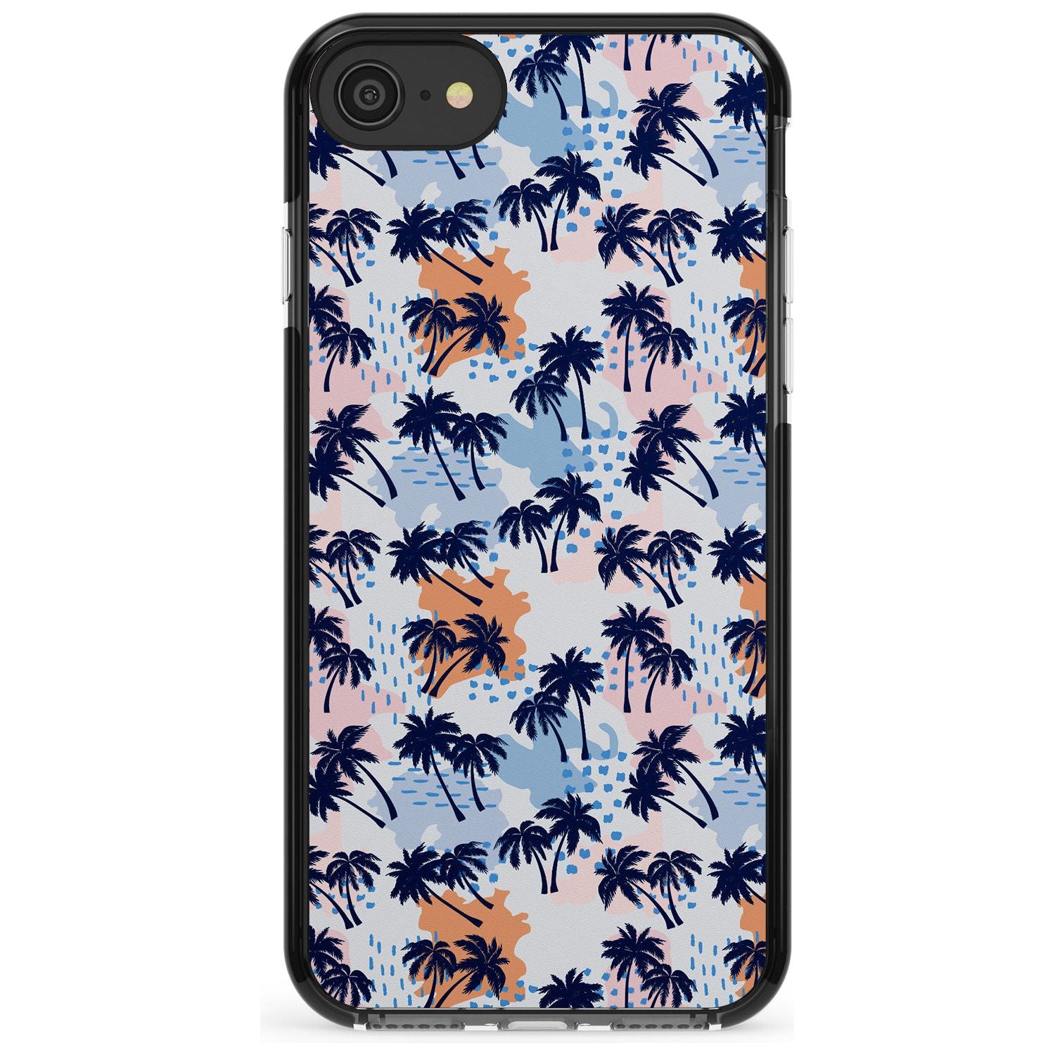 Summer Palm Trees Pink Fade Impact Phone Case for iPhone SE 8 7 Plus