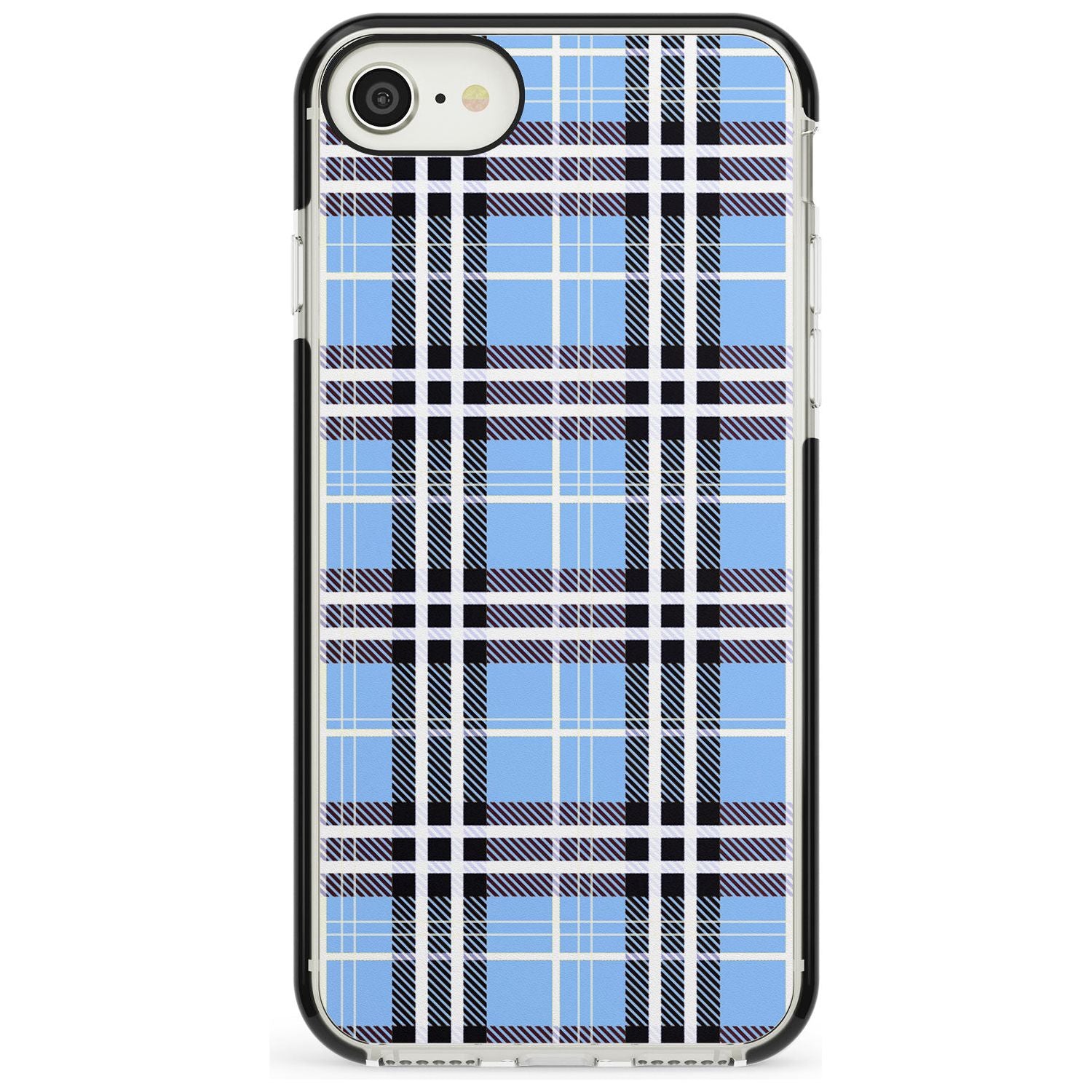Blue Plaid iPhone Case Black Impact Phone Case - Case Warehouse
