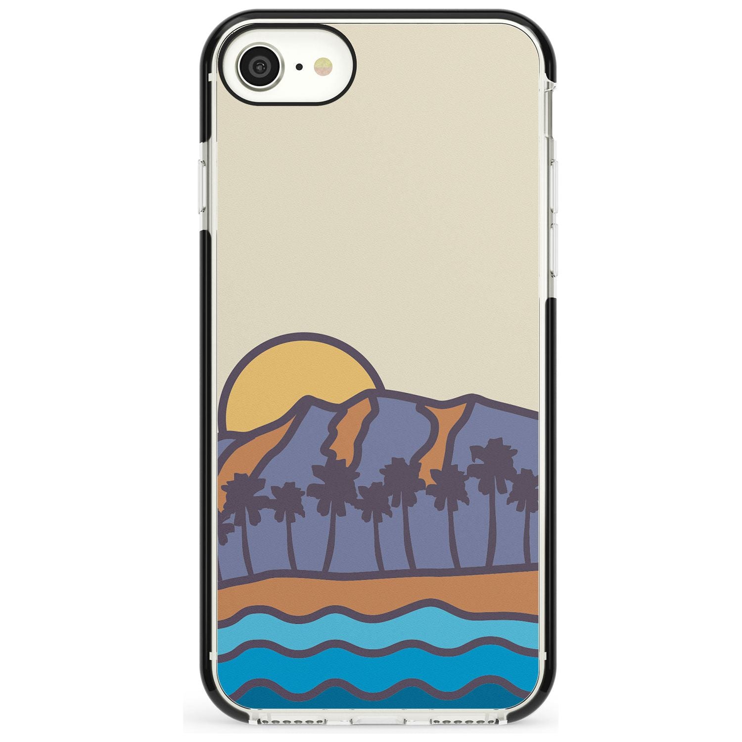 South Sunset Pink Fade Impact Phone Case for iPhone SE 8 7 Plus