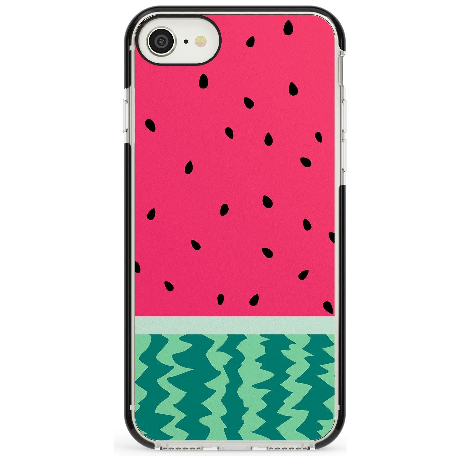 Full Watermelon Print iPhone Case Black Impact Phone Case - Case Warehouse