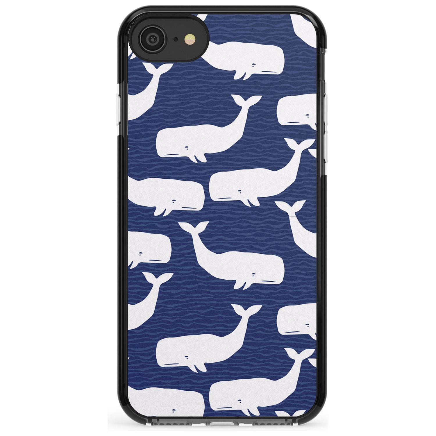 Cute Whales Pink Fade Impact Phone Case for iPhone SE 8 7 Plus