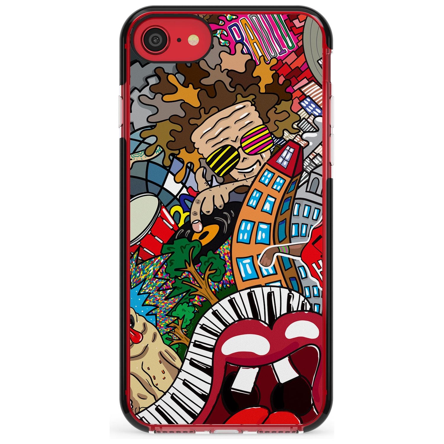 Noise Complaint Pink Fade Impact Phone Case for iPhone SE 8 7 Plus