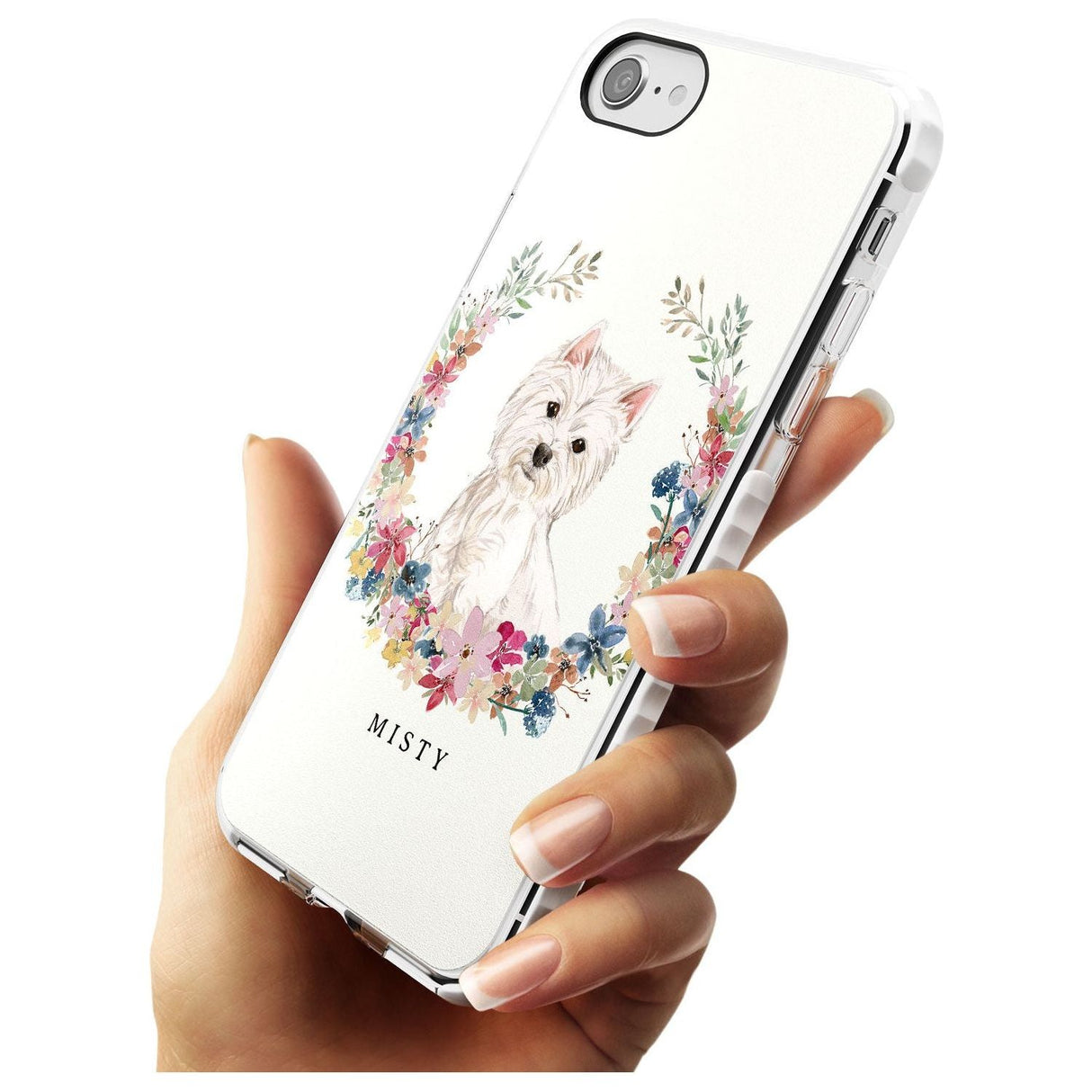 Westie Watercolour Dog Portrait Impact Phone Case for iPhone SE 8 7 Plus