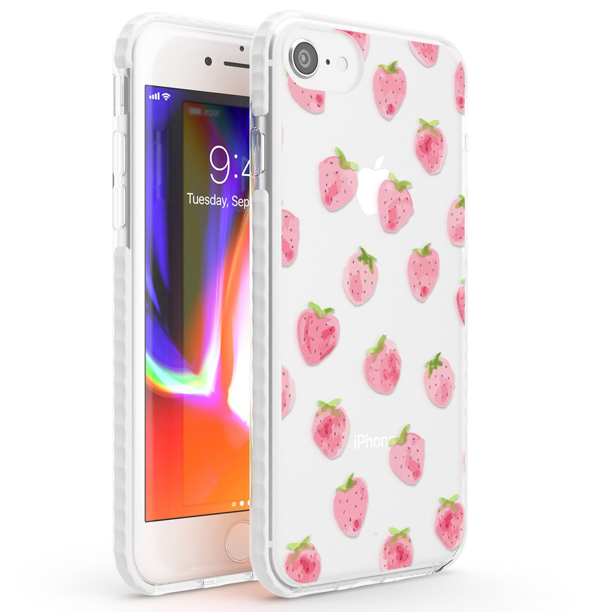 Classic Strawberry Phone Case iPhone 7/8 / Impact Case,iPhone SE / Impact Case Blanc Space