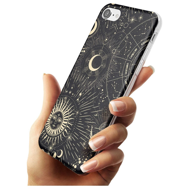 Sun & Symbols Black Impact Phone Case for iPhone SE 8 7 Plus