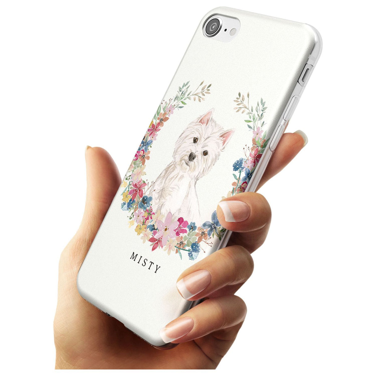 Westie Watercolour Dog Portrait Slim TPU Phone Case for iPhone SE 8 7 Plus