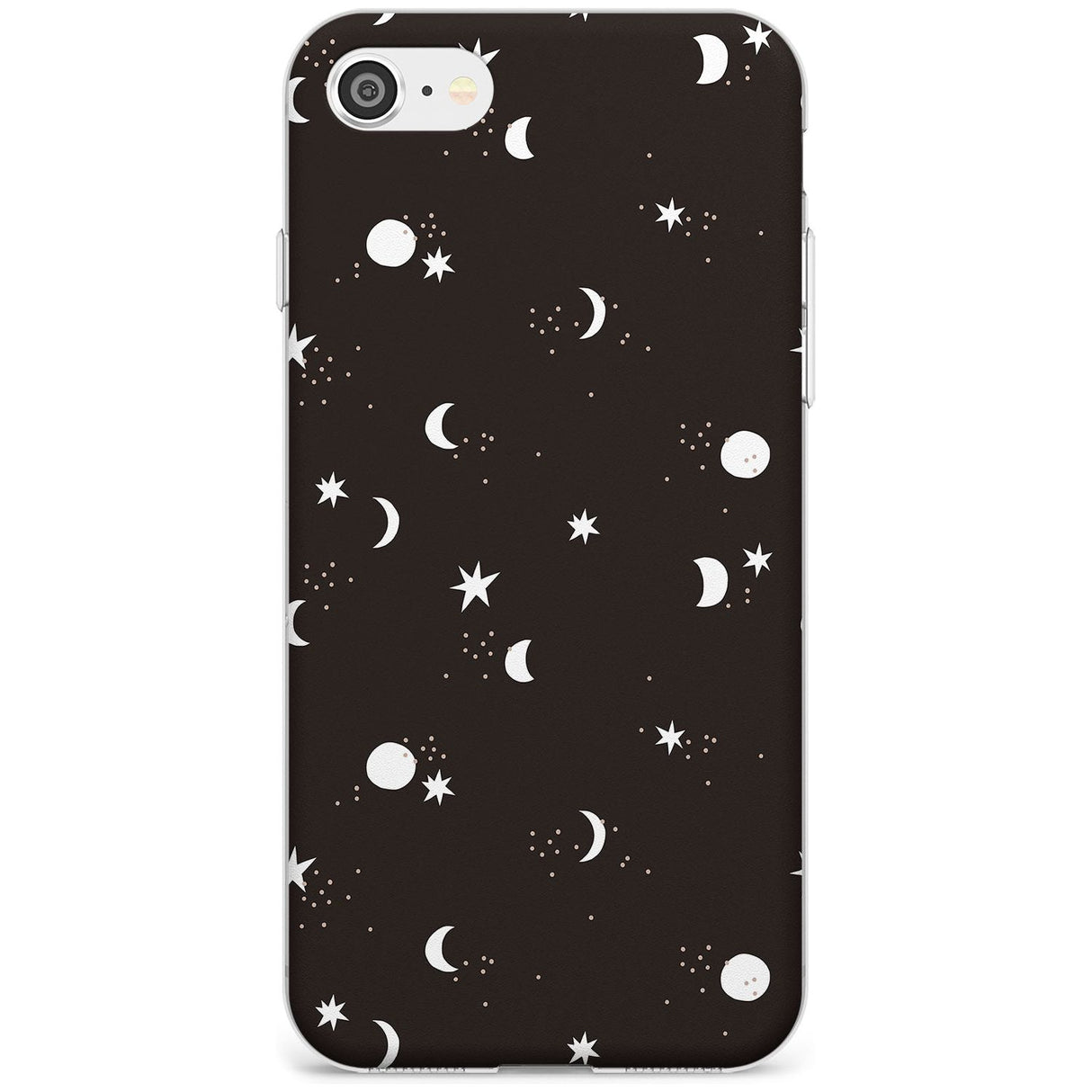 Funky Moons & Stars Phone Case iPhone 7/8 / Clear Case,iPhone SE / Clear Case Blanc Space