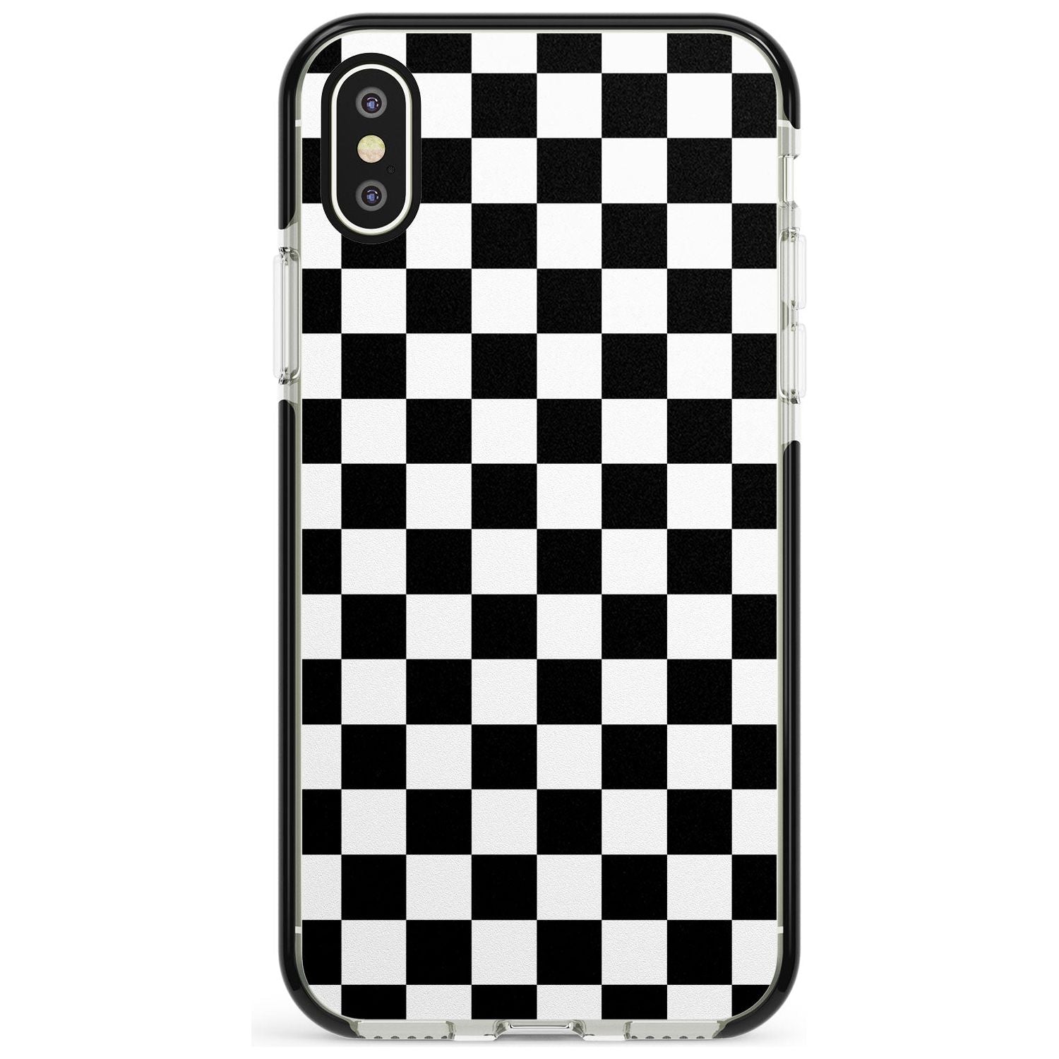 Black Checkered iPhone Case Black Impact Phone Case - Case Warehouse