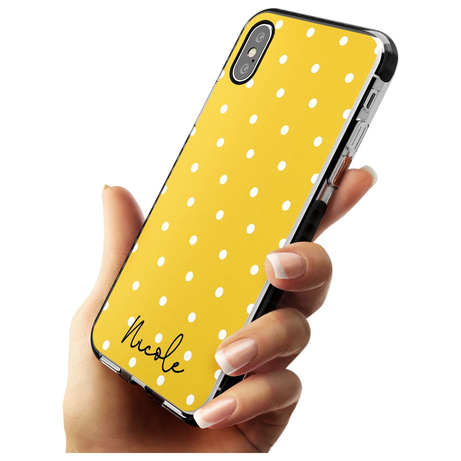 Custom Yellow Polka Dot iPhone Case Custom Phone Case - Case Warehouse