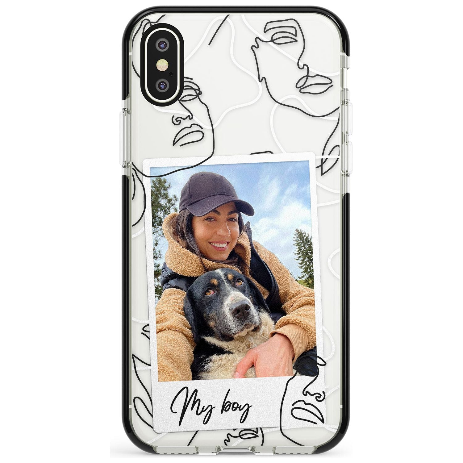 Personalised Snake Instant Photo Phone Case for iPhone X XS Max XR