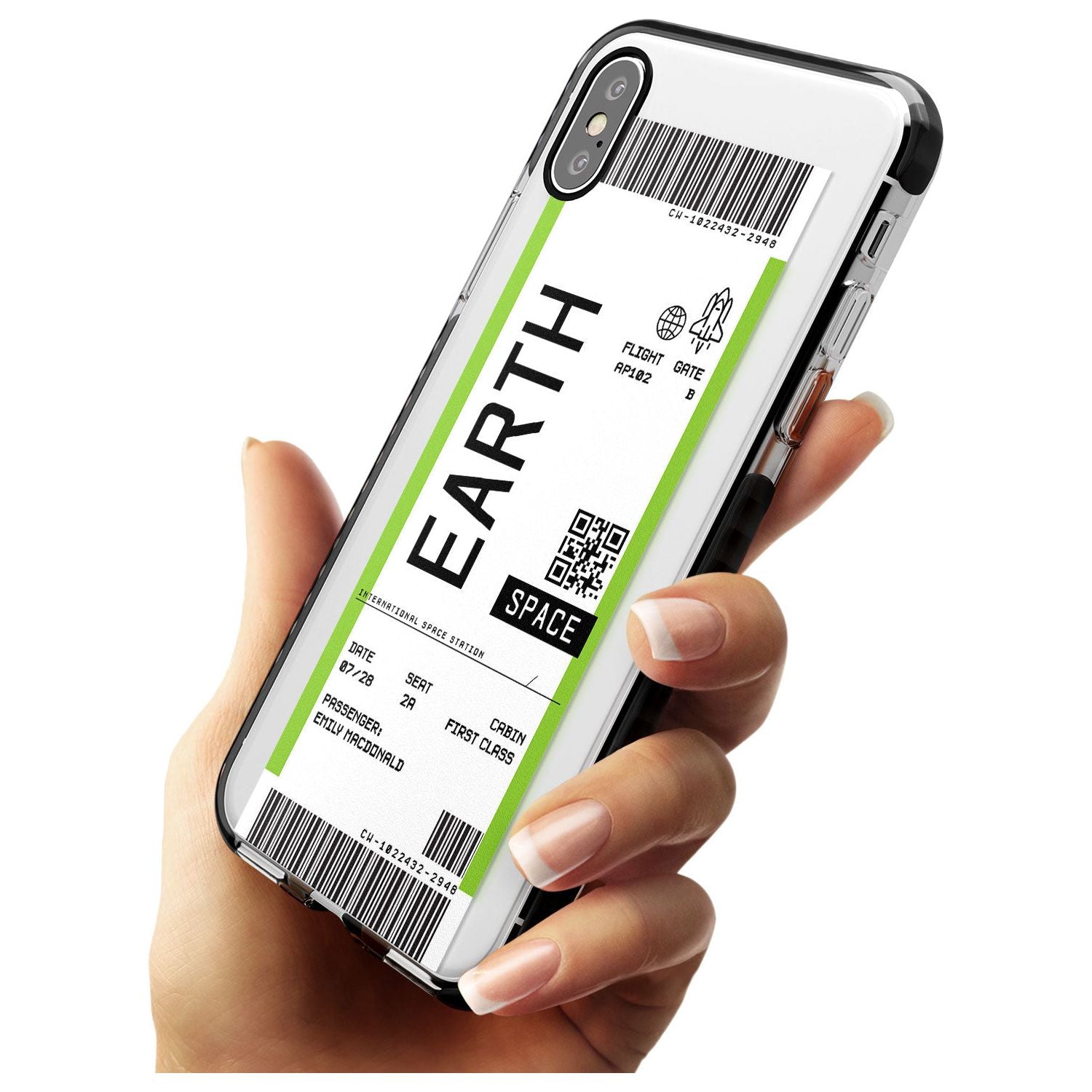 Earth Custom Space Travel Ticket iPhone Case Custom Phone Case - Case Warehouse