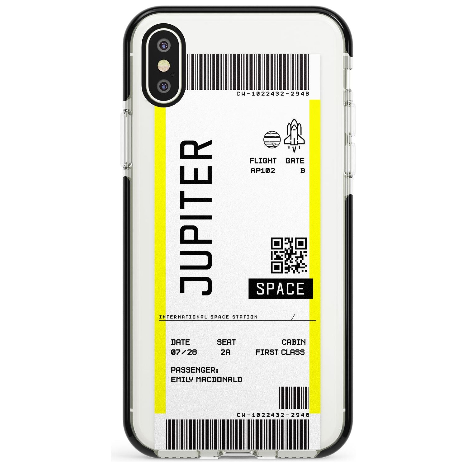 Jupiter Travel Ticket iPhone Case Black Impact Custom Phone Case - Case Warehouse
