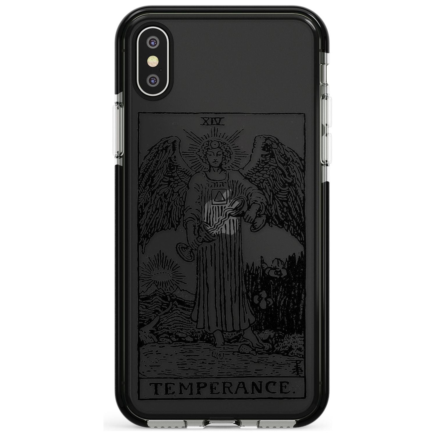 Temperance Tarot Card - Transparent Pink Fade Impact Phone Case for iPhone X XS Max XR