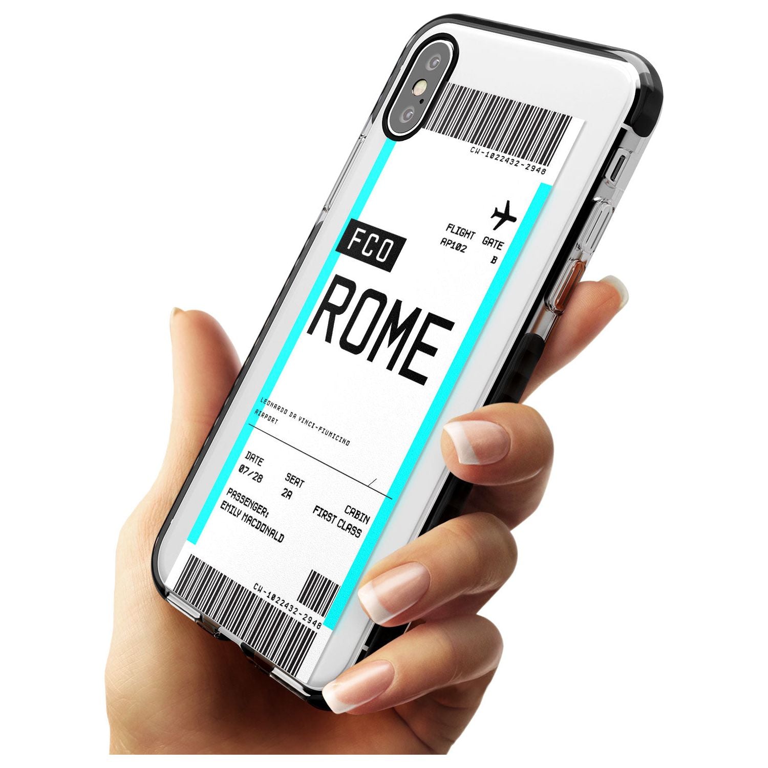 Rome Boarding Pass iPhone Case Custom Phone Case - Case Warehouse