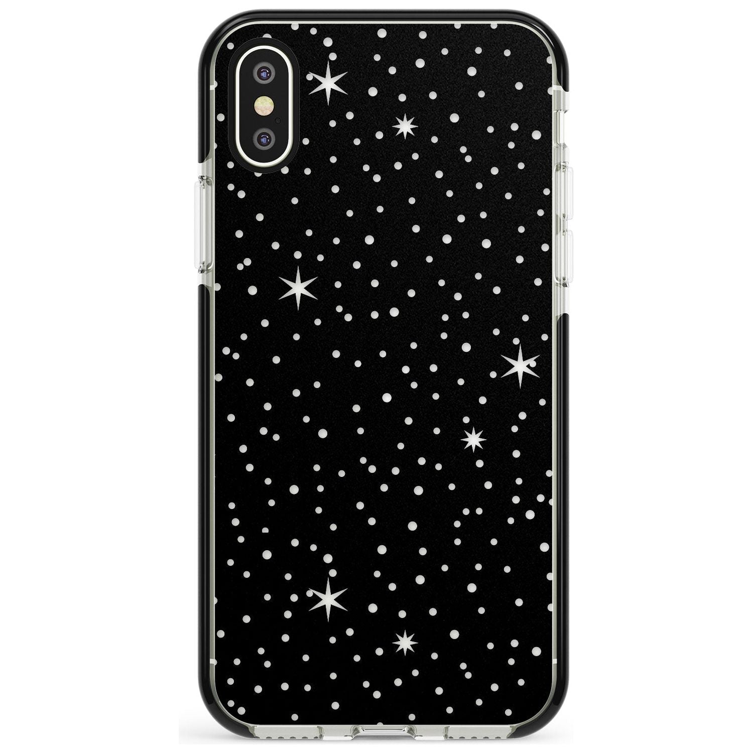 Celestial Cut-Out Stars Phone Case iPhone X / iPhone XS / Black Impact Case,iPhone XR / Black Impact Case,iPhone XS MAX / Black Impact Case Blanc Space