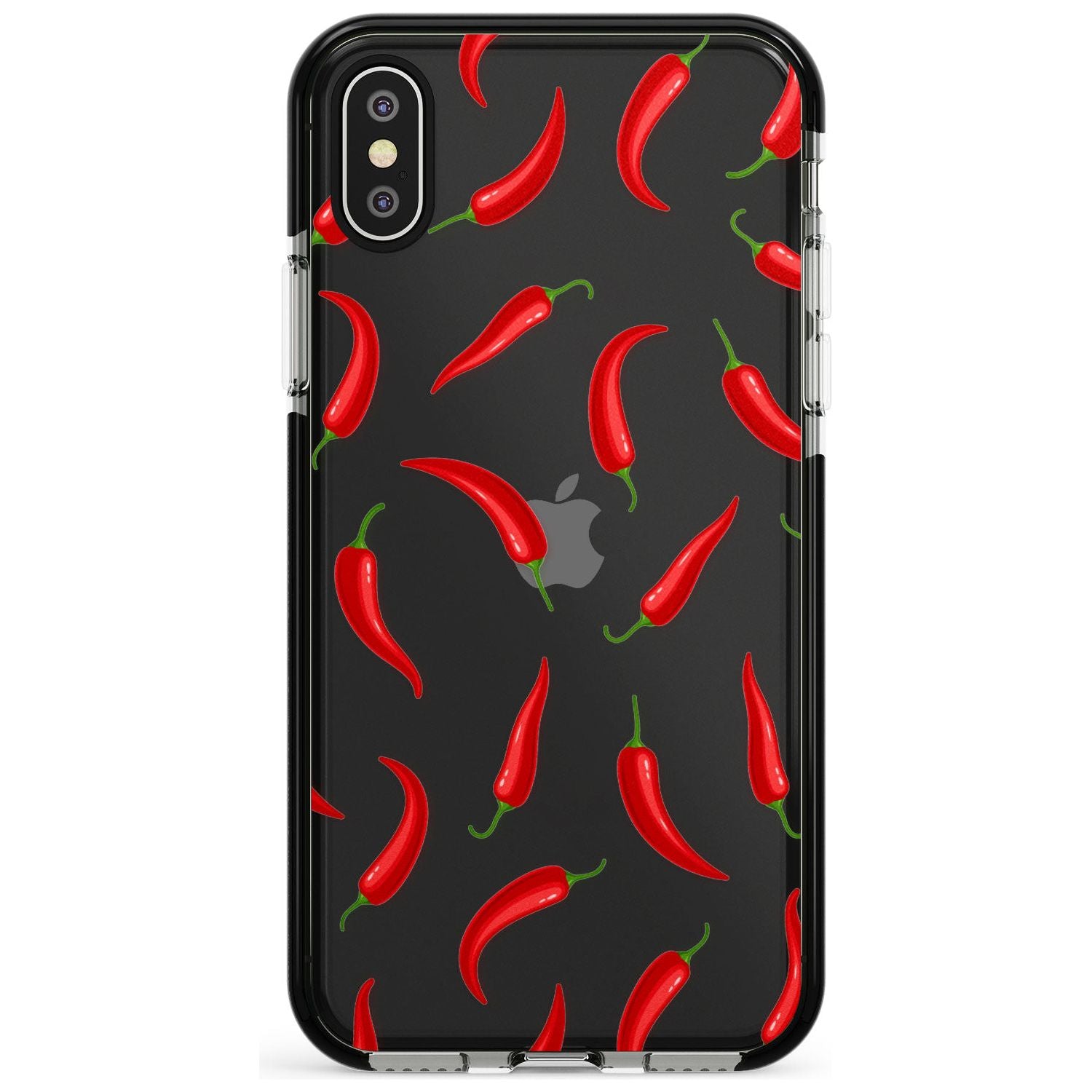 Chilly Pattern Black Impact Phone Case for iPhone X XS Max XR
