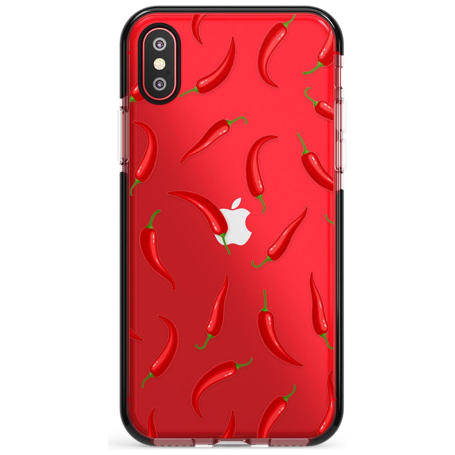 Chilly Pattern Black Impact Phone Case for iPhone X XS Max XR